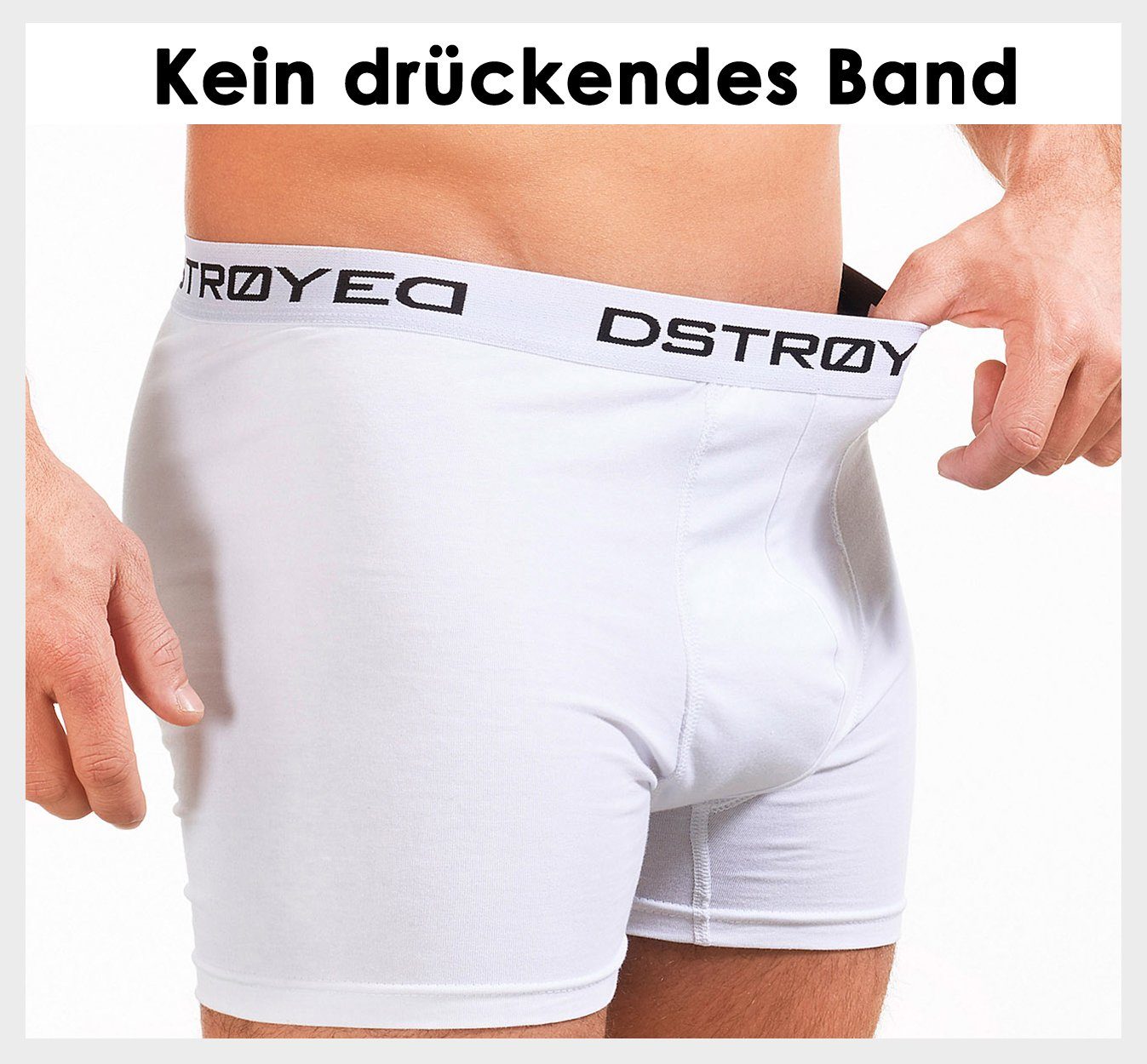 DSTROYED Boxershorts Herren Männer Unterhosen Baumwolle Premium Qualität perfekte Passform (Vorteilspack, 8er, 8er Pack)