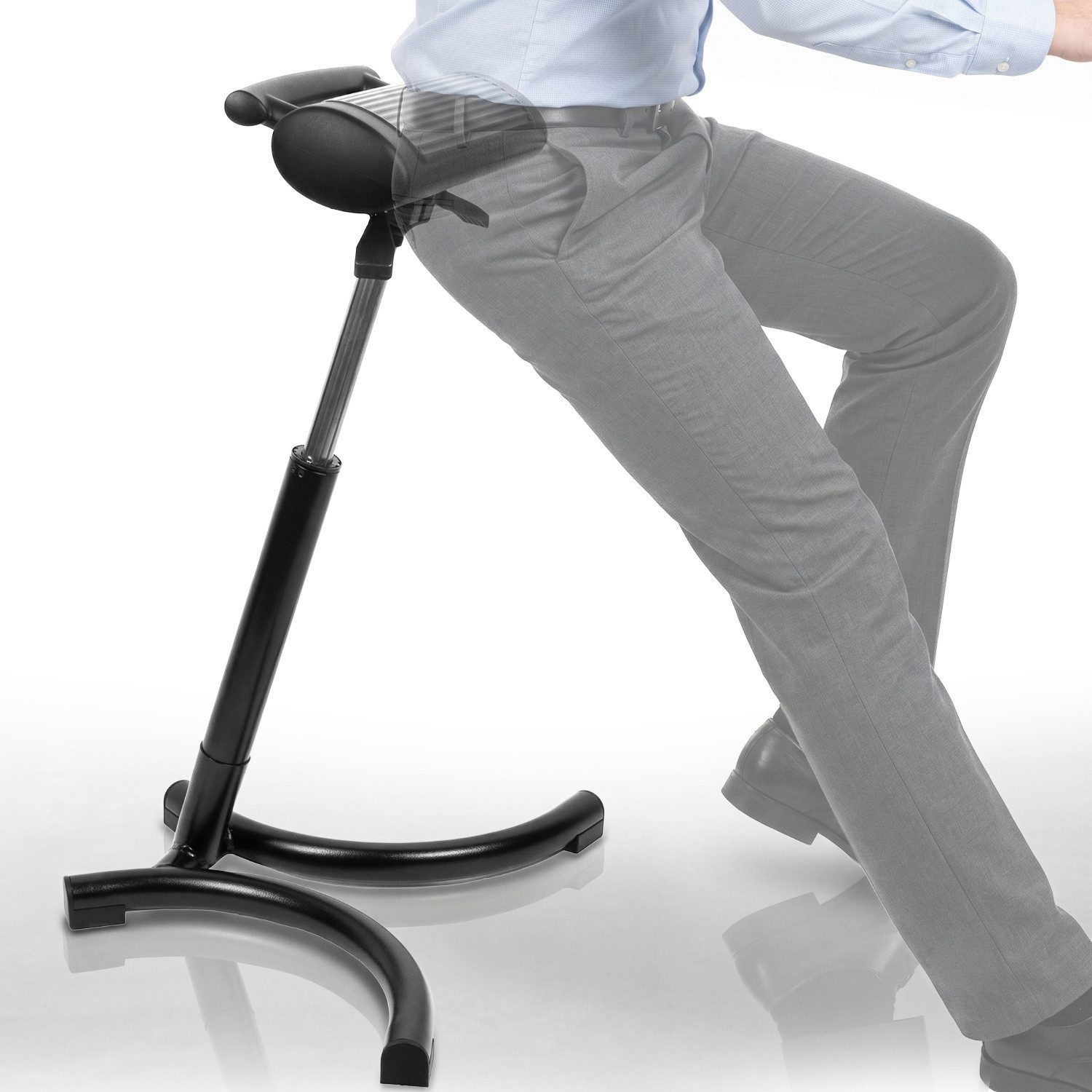 Werkfox Stehhilfe Ergonomischer Stehhocker – höhenverstellbar,ideal für Büro & Werkstatt (Stehhocker), Stehstuhl für Schreibtisch