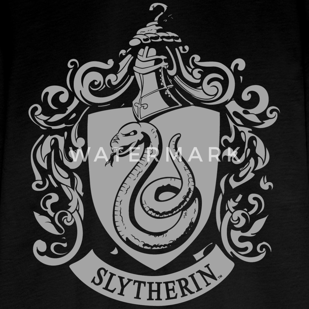 Spreadshirt T-Shirt Harry Potter Slytherin Banner Wappen Teenager Premium Langarmshirt (1-tlg)