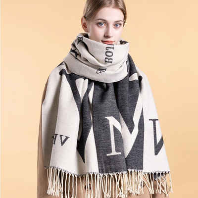 Viellan Modeschal Kaschmir-Kunstfaser-Schal,Schal verdicken für Damen,190cm