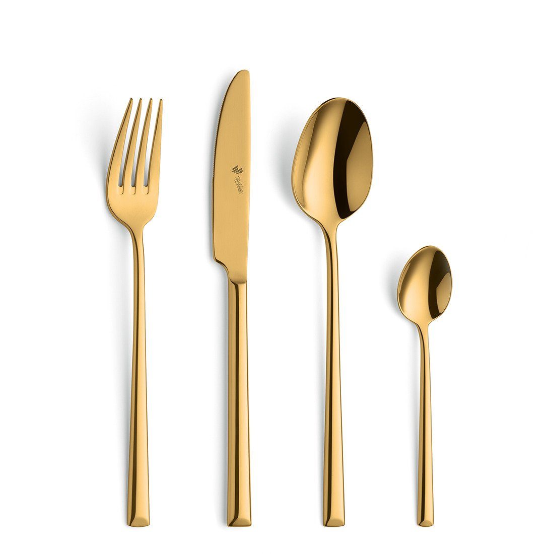 Paul Wirths Besteck-Set VIVENDI (4-tlg), 1 Personen, Edelstahl 18/10, PVD gold, hochglanzpoliert