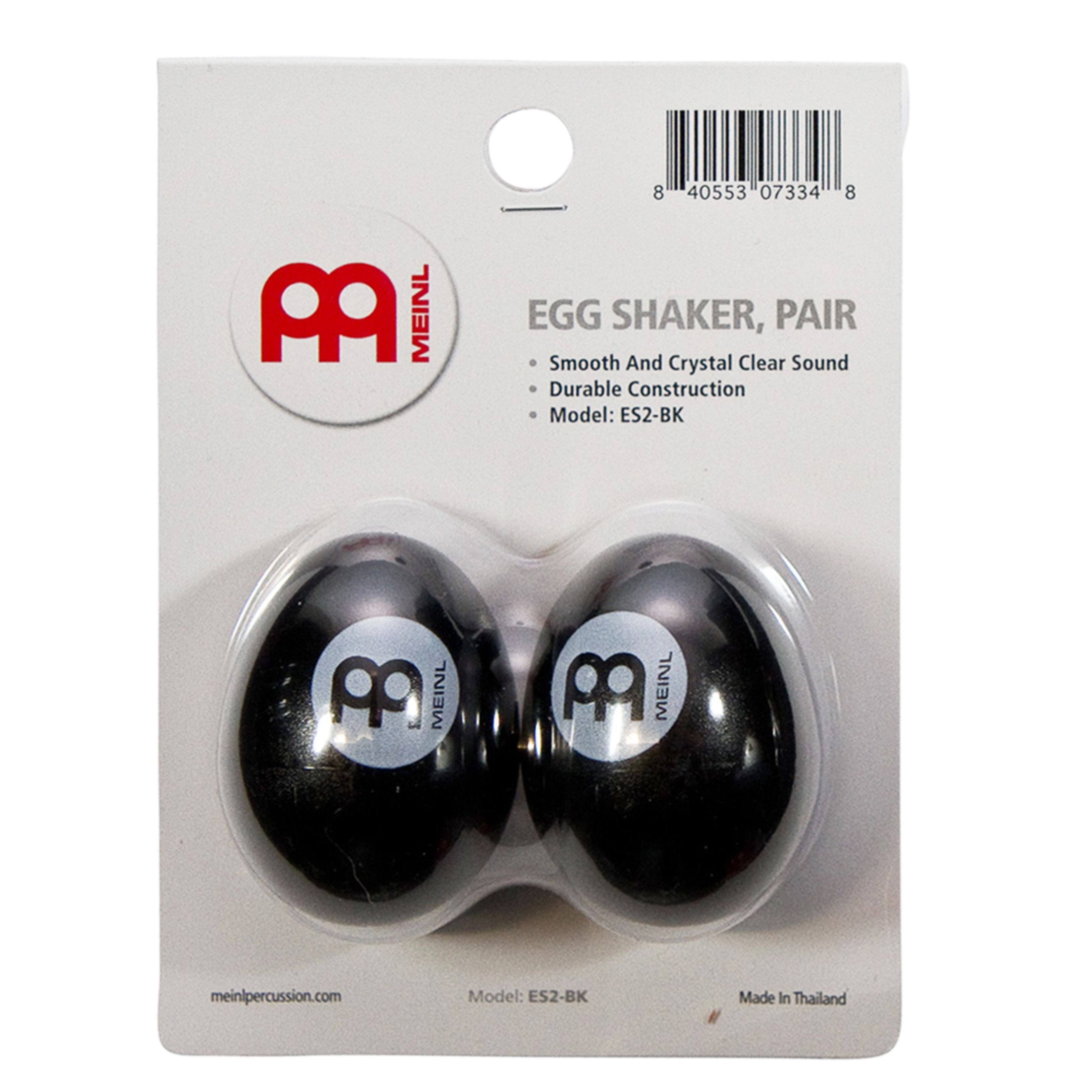 Meinl Percussion Spielzeug-Musikinstrument, Egg Shaker Shaker Schwarz ES2-BK, 