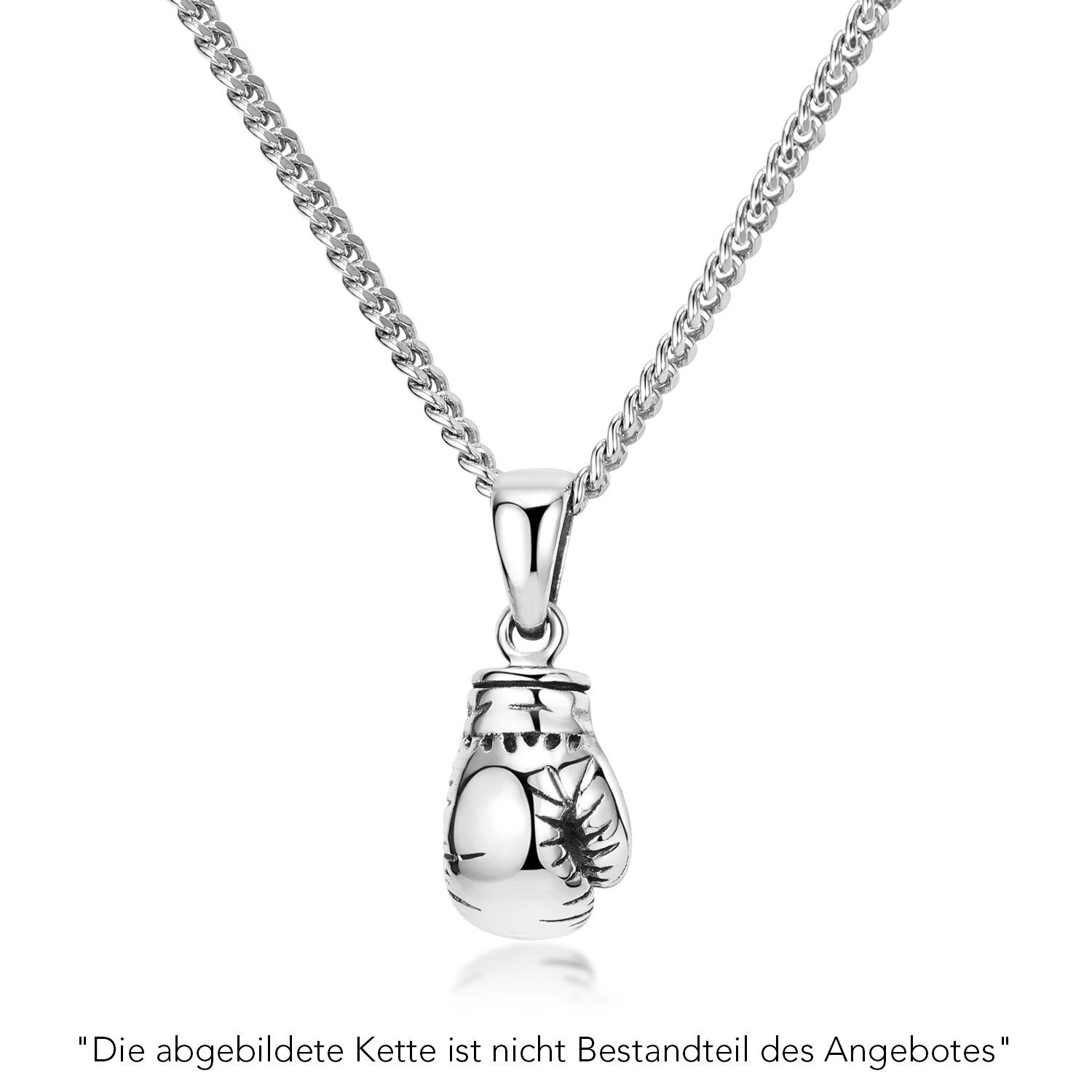 Materia Kettenanhänger Silber Herren Boxhandschuh Kampfsport geschwärzt KA-45, 925 Sterling Silber, geschwärzt – Bild 3 von 5
