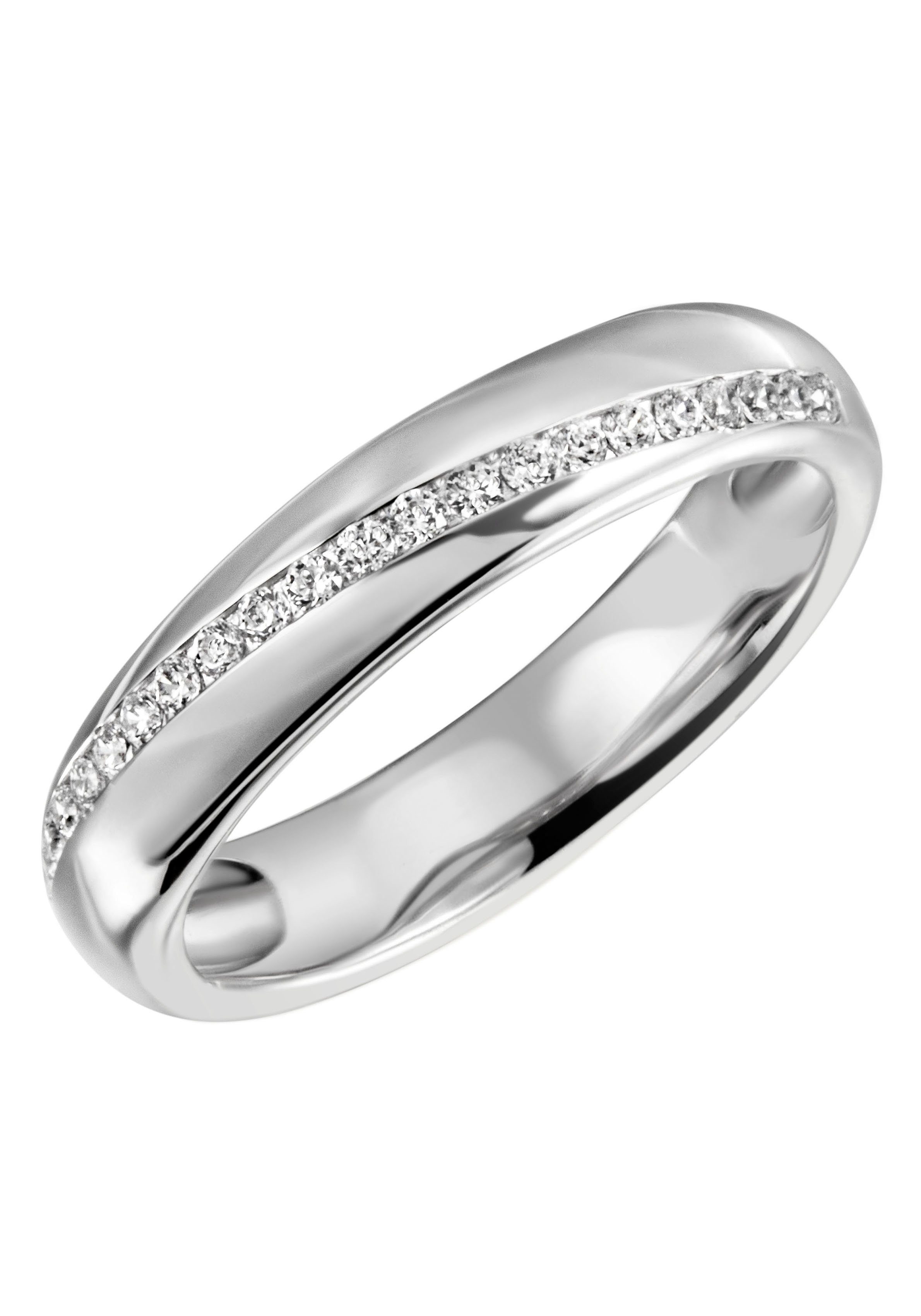 Firetti Fingerring Schmuck Geschenk Silber 925 Silberring glitzernd, zu  Kleid, Shirt, Jeans, Sneaker! Anlass Geburtstag Weihnachten, Schräg  angeordnete Steine sorgen für ein zauberhaftes Funkeln | Silberringe