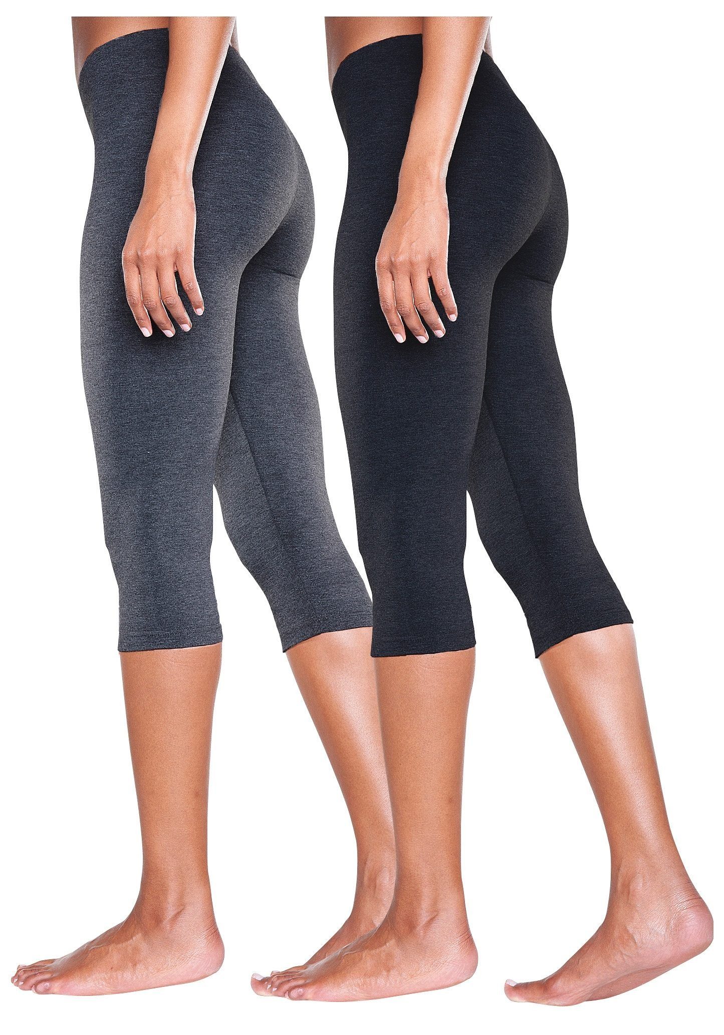 Vivance Active by Lascana Caprileggings (2er-Pack) mit Gummibund, Loungewear