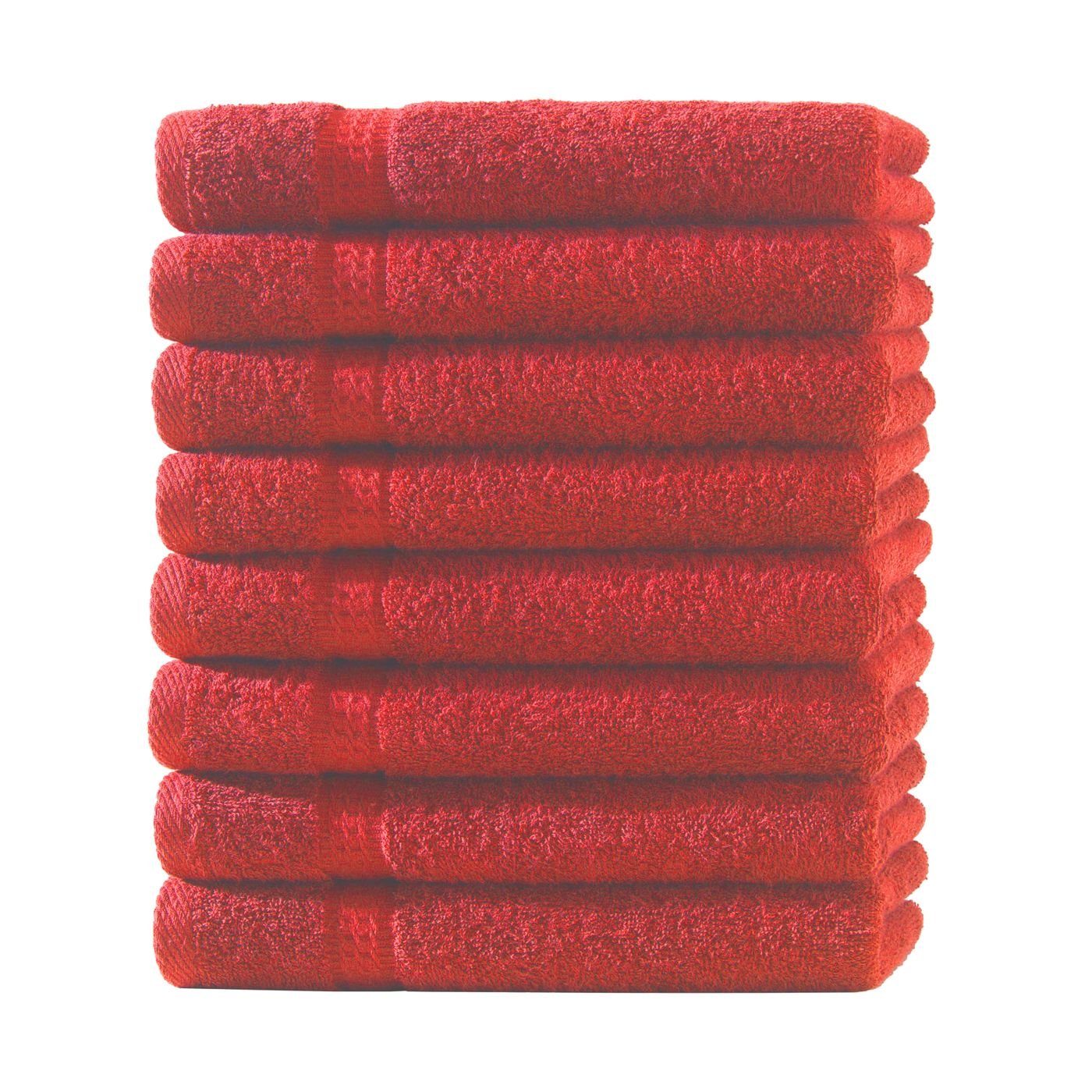 mit (1-St) Handtuchset, Handtuch Bordüre 100% Frotteeware Handtücher Baumwolle, Uni Baumwolle soma