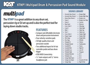 Kat-Percussion E-Drum Pads KTMP1,Kreativ-Set, mit keepdrum Drumsticks