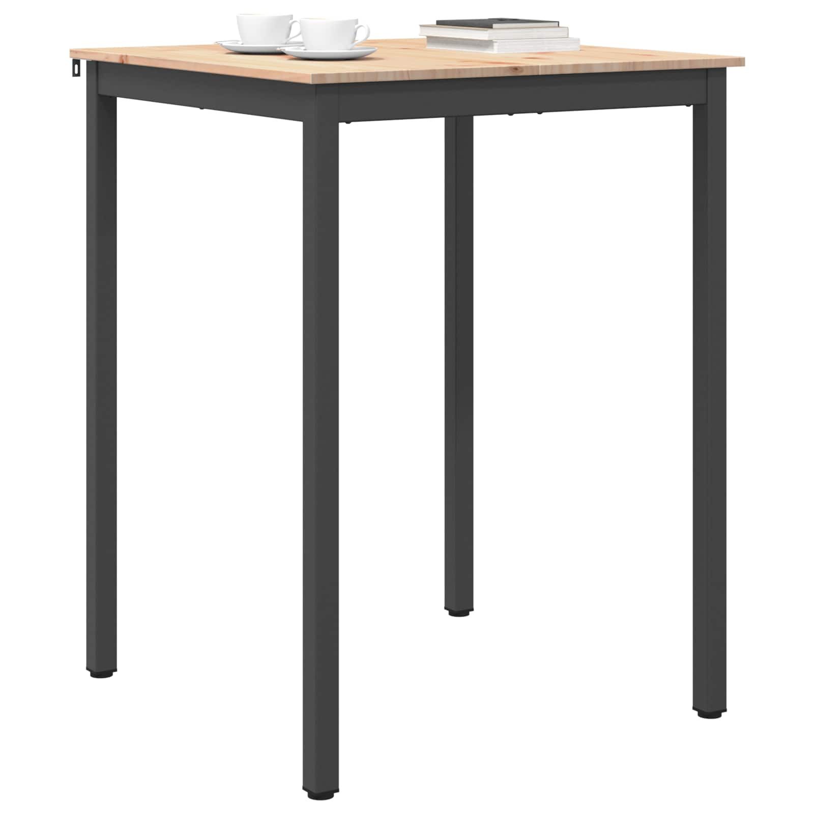 vidaXL Esstisch Bartisch 80 x 80 x 105 cm Massives Kiefernholz Natur (1-St)