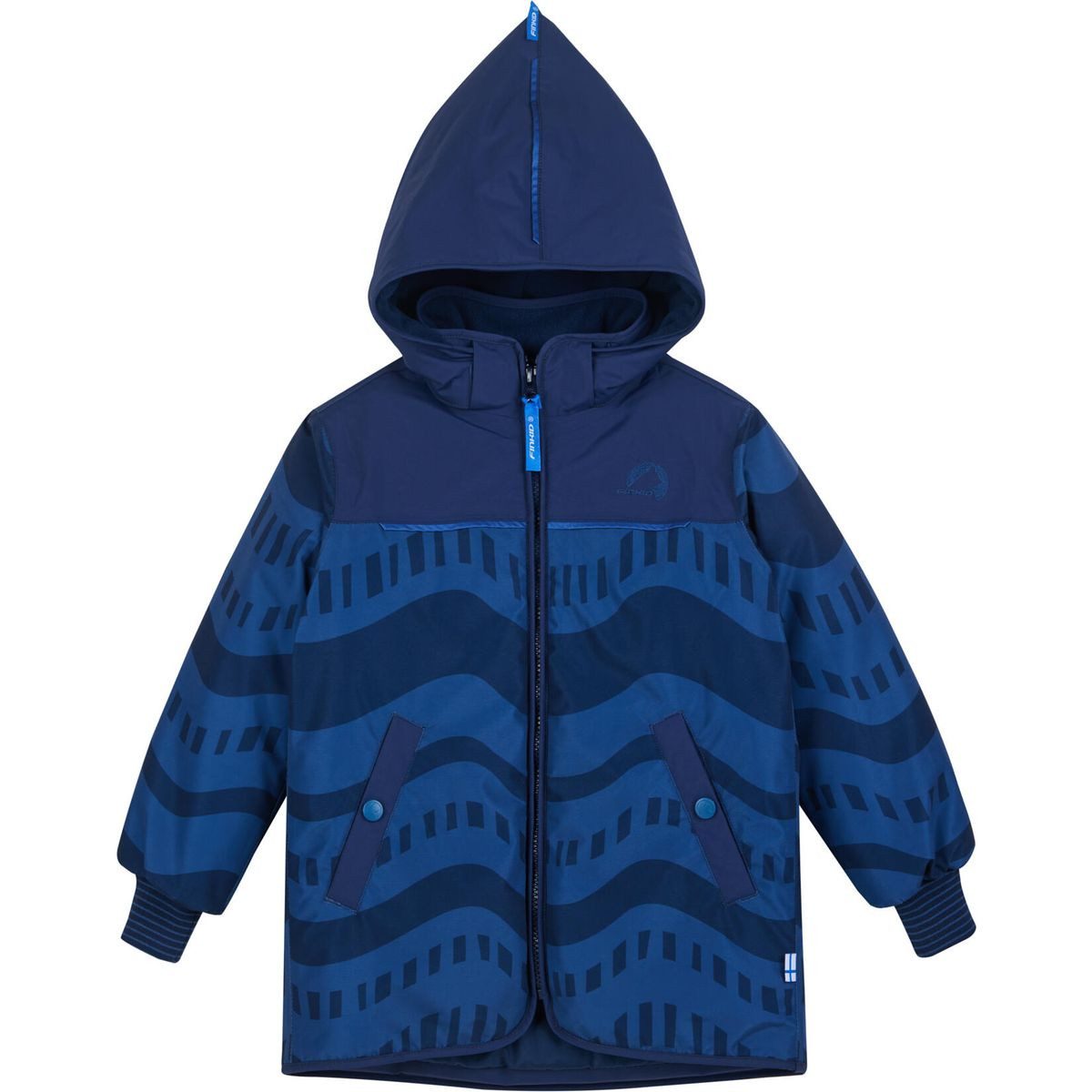 Finkid Outdoorjacke Kuvio Warme und wasserdichte Winterjacke mit reflektierenden Elementen und