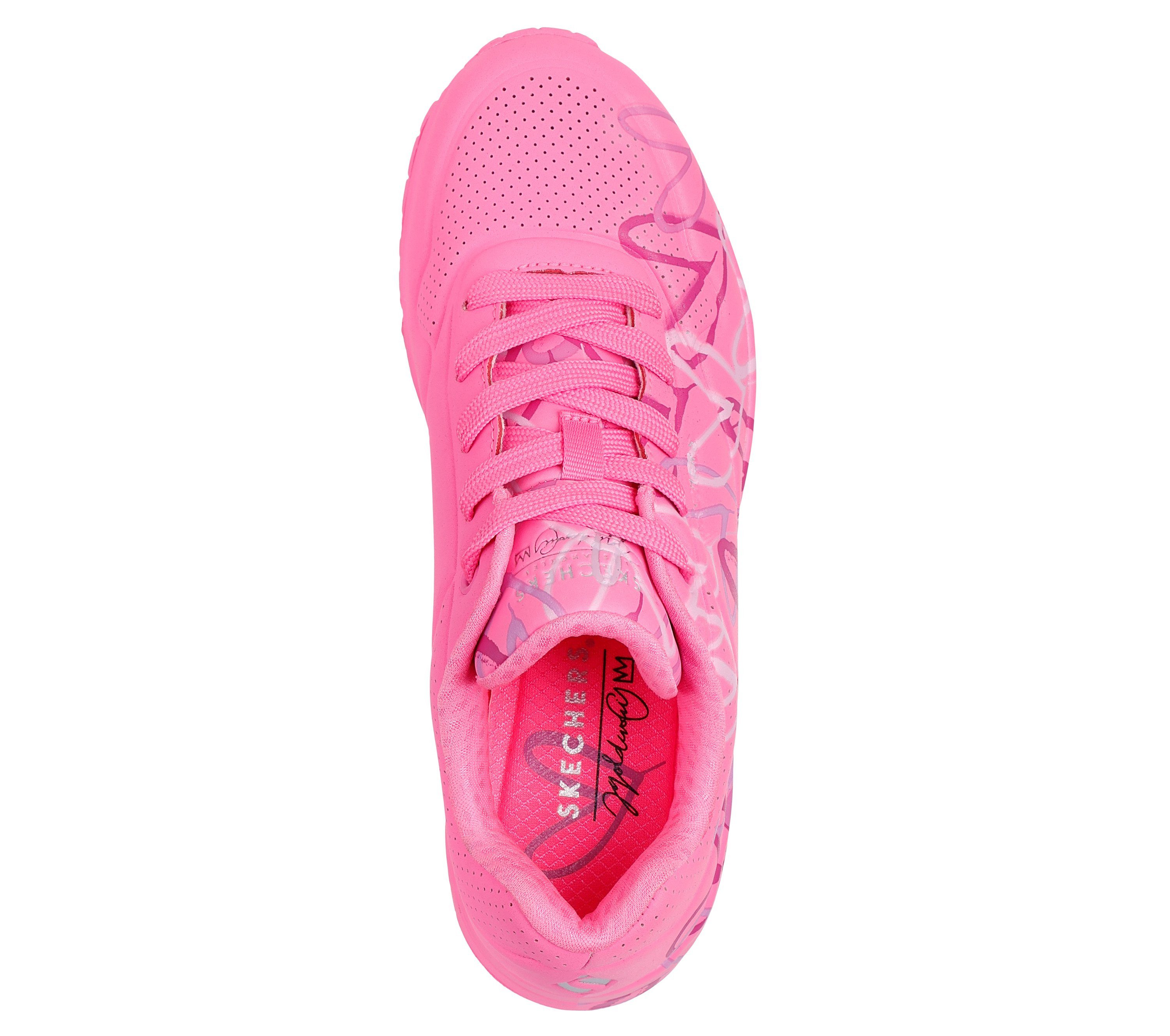 Skechers UNO-SPREAD THE LOVE Wedgesneaker Freizeitschuh, Halbschuh, Schnürschuh mit coolem Graffiti-Print – Bild 5 von 5