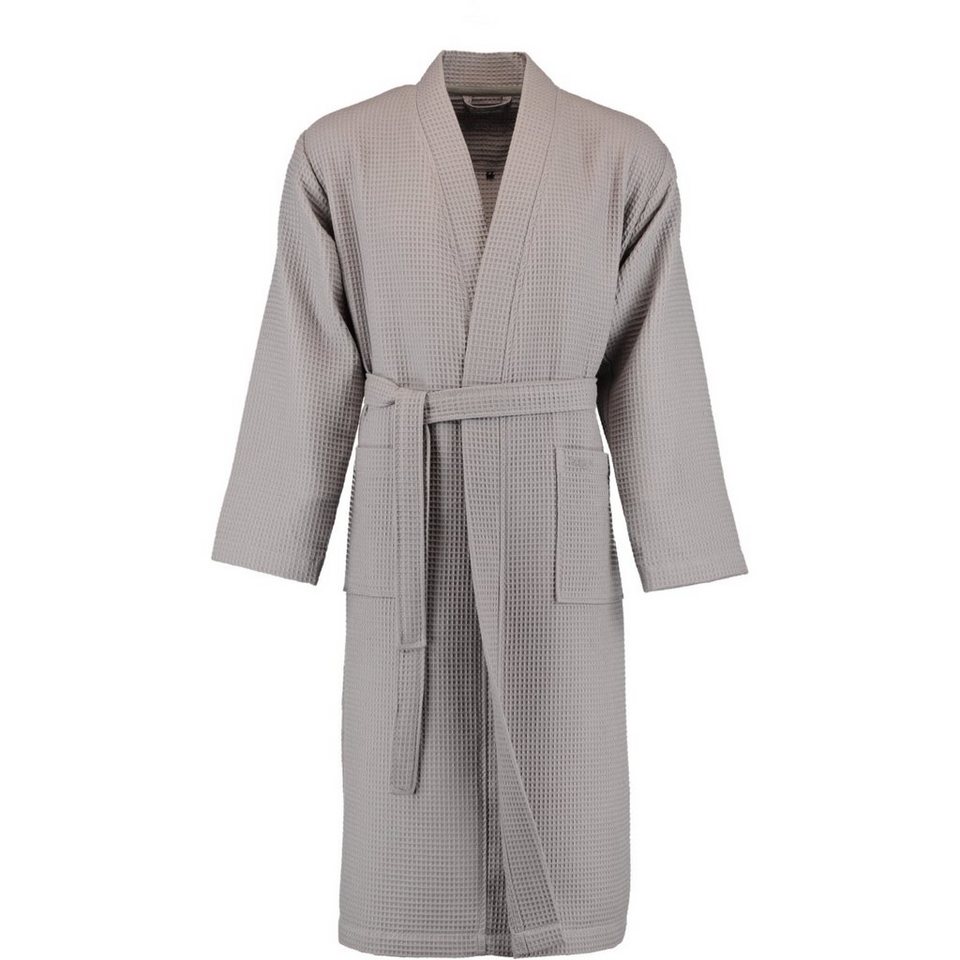 Vossen Unisex-Bademantel Wellington-L Kimono Pique, Kimono, 100% Baumwolle,  Attraktive Waffel-Struktur