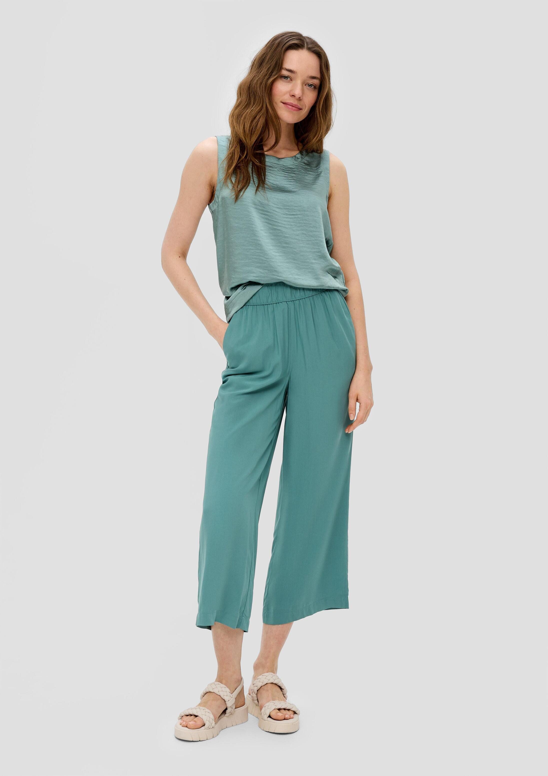 s.Oliver Culotte Hose Culotte-Hose aus Viskose mit Wide Leg
