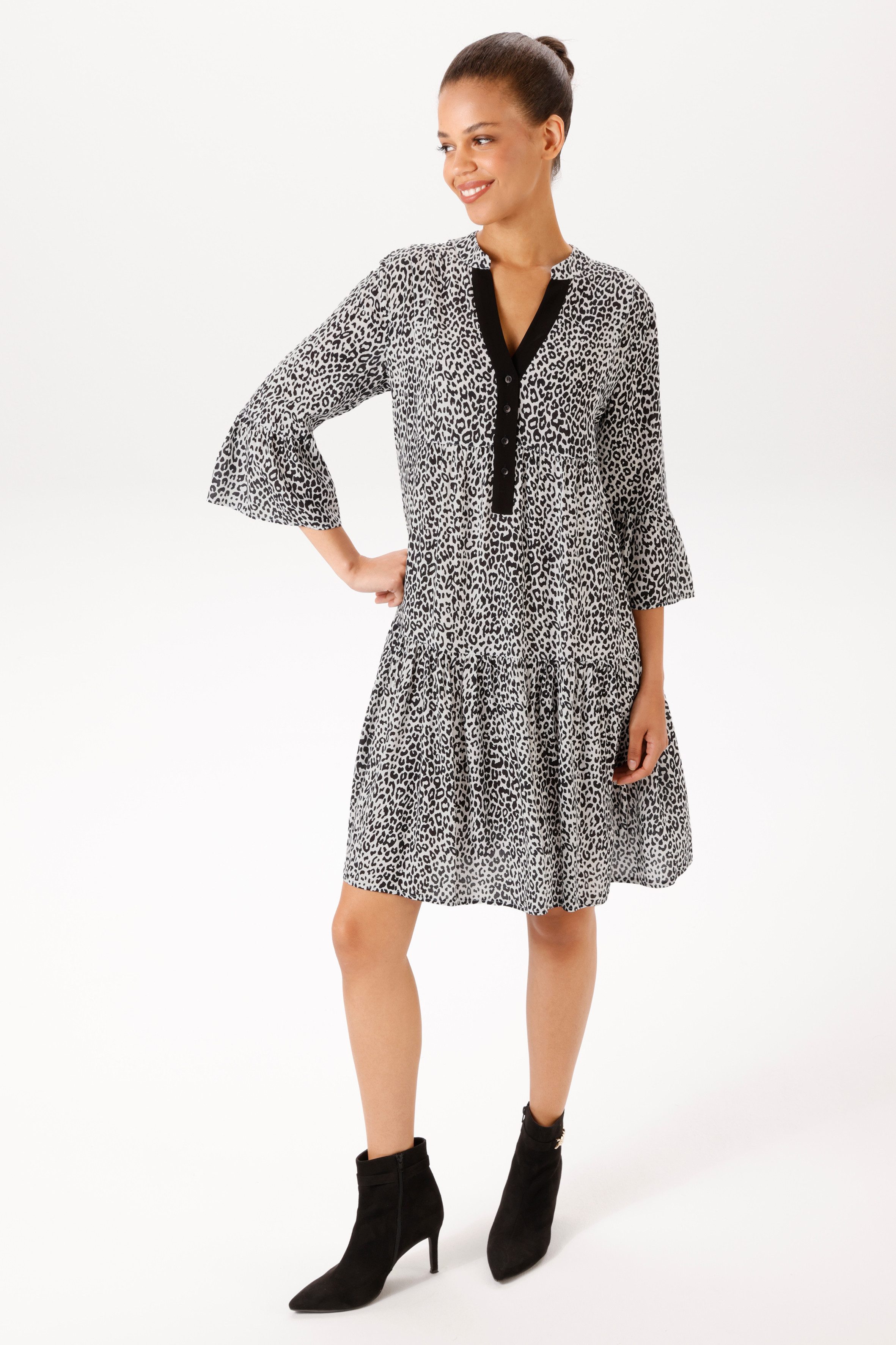 Aniston CASUAL Tunikakleid mit trendigem Leo-Print - NEUE KOLLEKTION – Bild 4 von 5