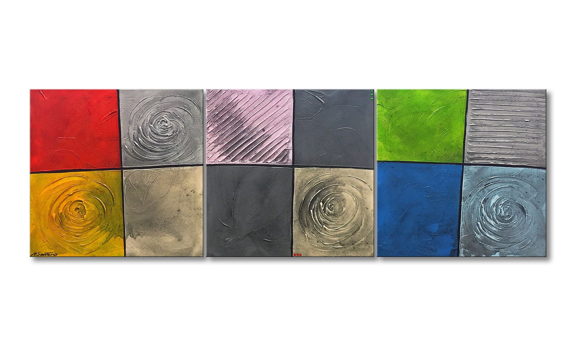 WandbilderXXL XXL-Wandbild Landscapes 210 x 70 cm, Abstraktes Картина, handgemaltes Unikat