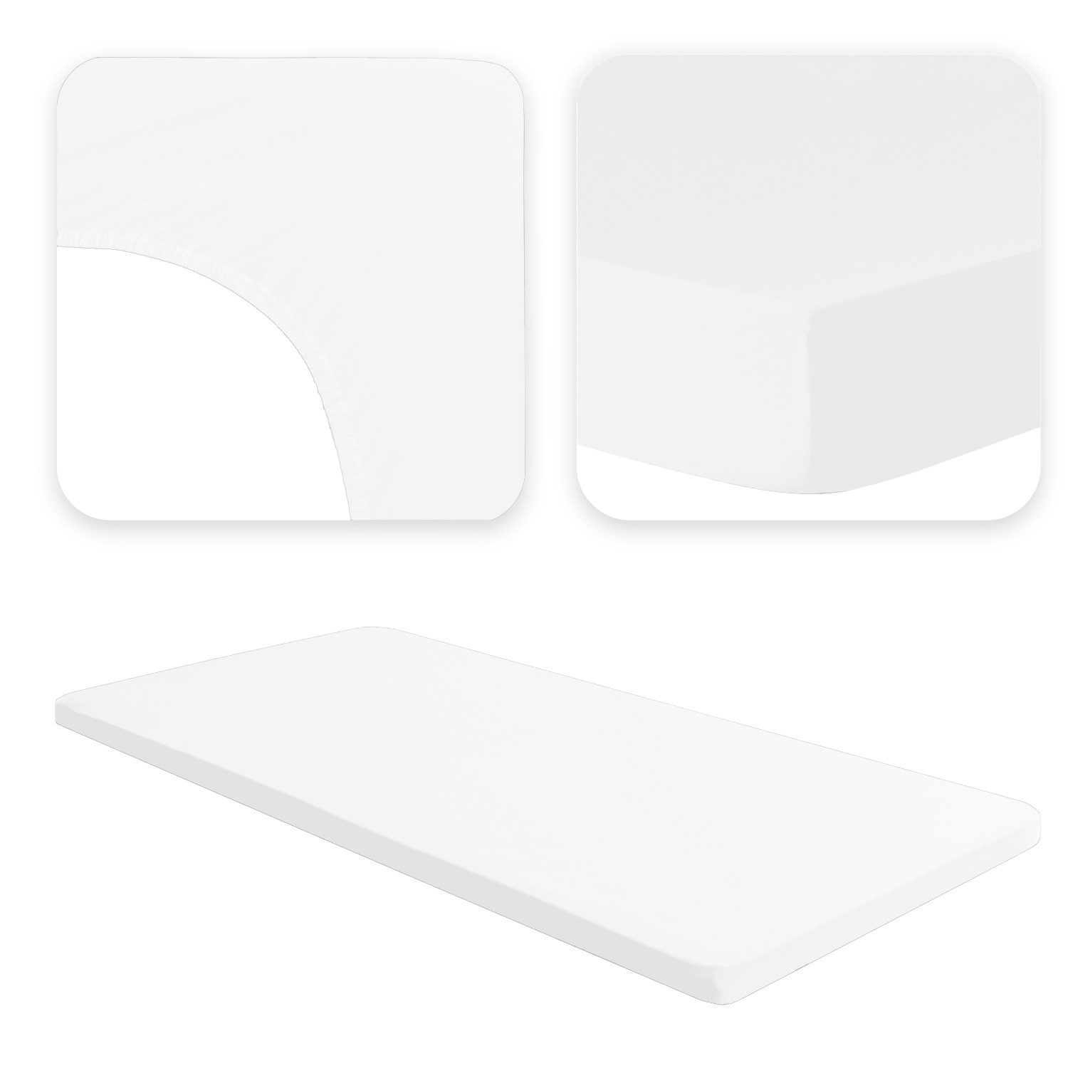 Jacobson Spannbettlaken TOPPER aus 100% Baumwolle, Jersey Bettlaken 160 g/m günstig online kaufen