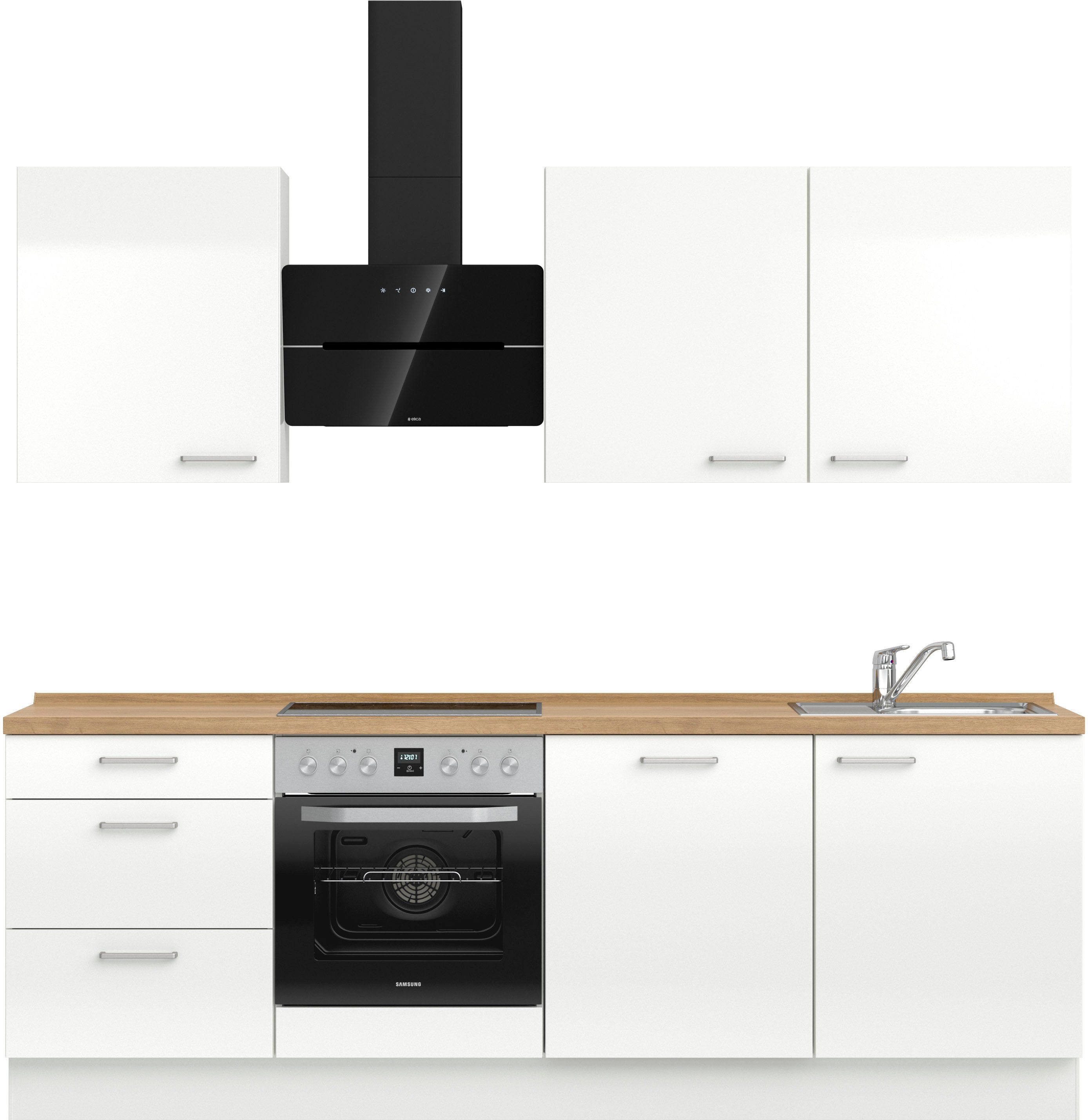 nobilia® Küchenzeile "Flash II", vormontiert, Ausrichtung wählbar, Breite 240 cm, wahlw. mit E-Geräten