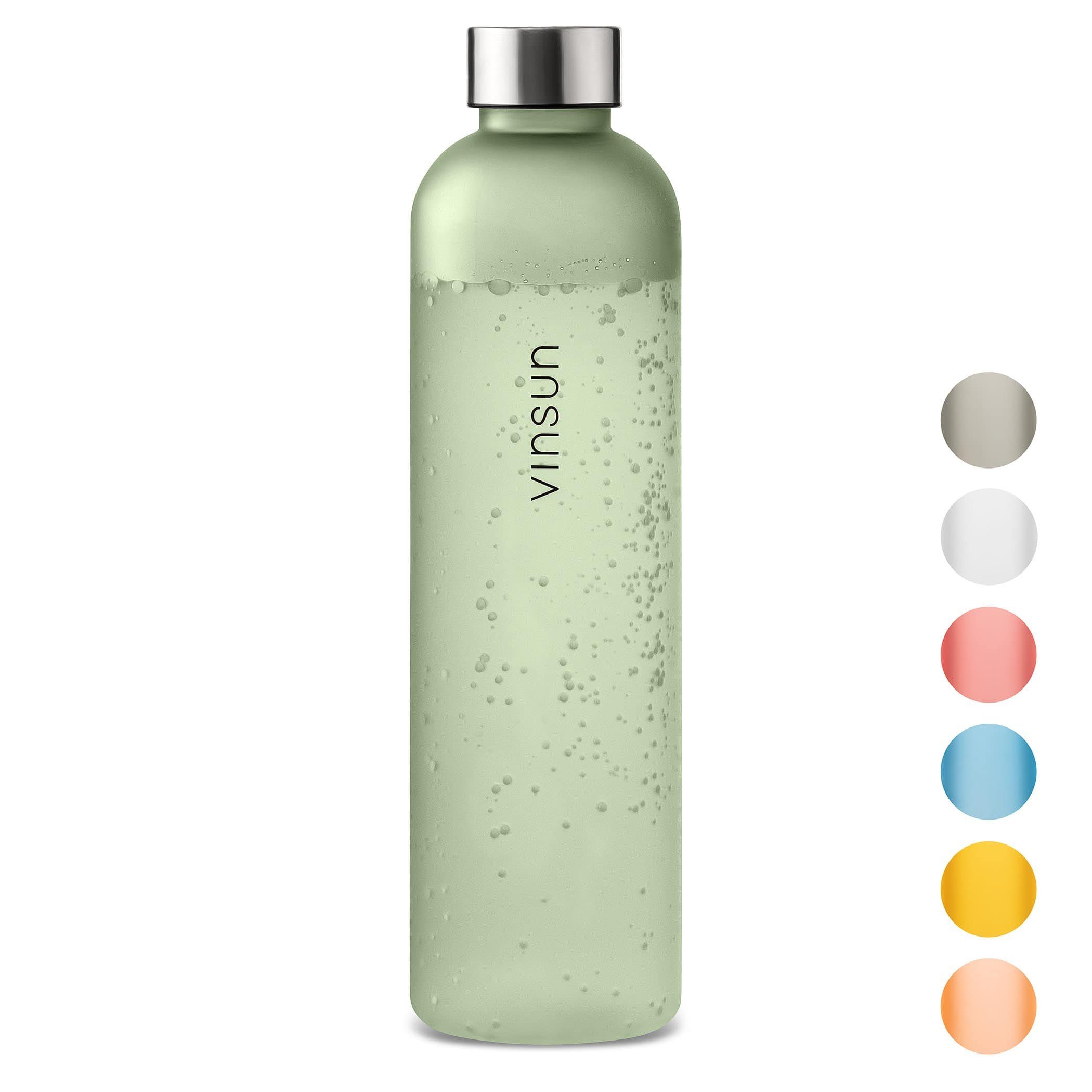 Vinsun Trinkflasche Tritan Wasserflasche 650ml - Sportflasche Kohlensäure geeignet, Auslaufsicher, BPA frei, bruchsicher, geruchs- und geschmacksneutral