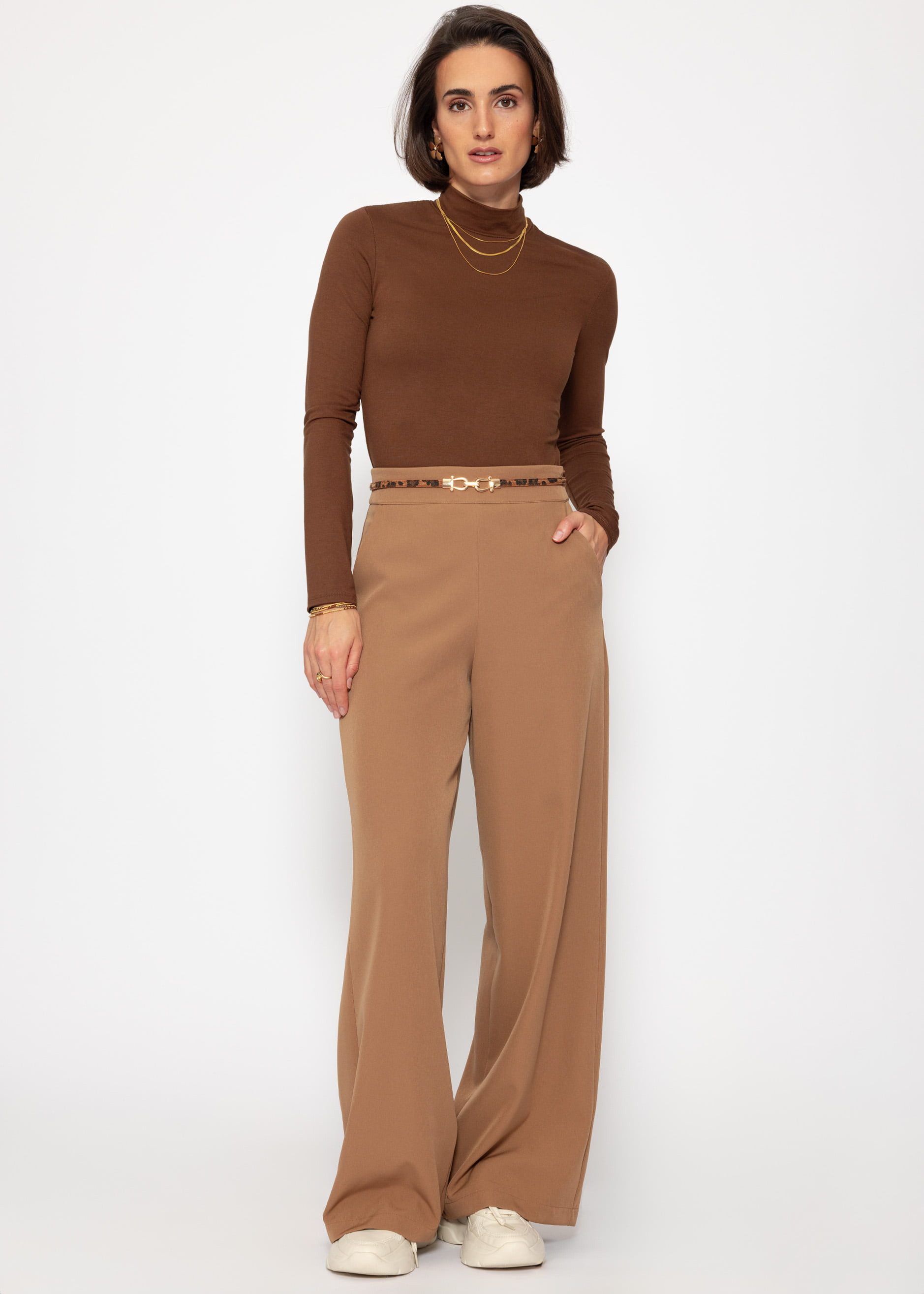 SASSYCLASSY Langarmshirt Langarmshirt Damen mit Rollkragen günstig online kaufen