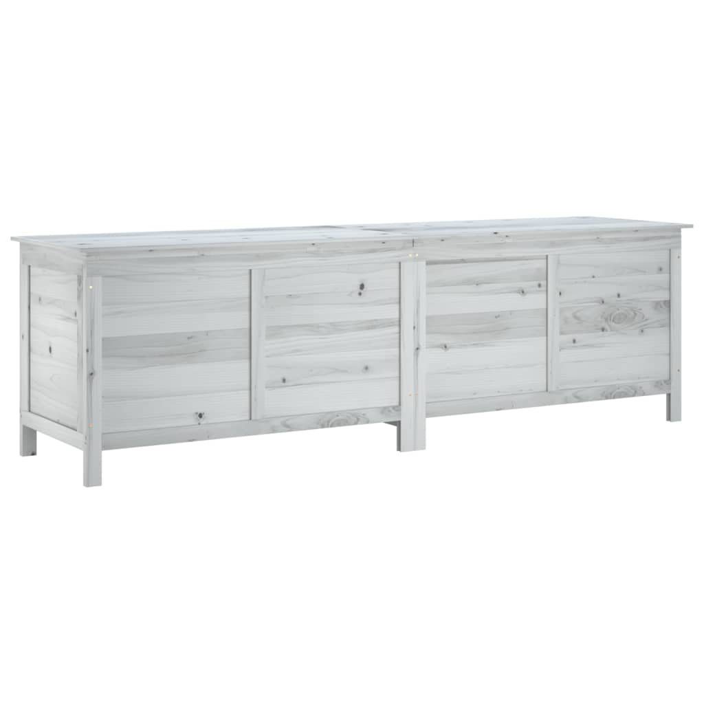 vidaXL Auflagenbox 1985 x 50 x 565 cm Gartentruhe Kissenbox Kissentruhe Auflagenbox Weiß