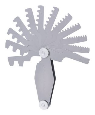 KS Tools Fühlerlehre, Trapez-Gewindestahllehre, für 30° Gewinde, 2-12 mm