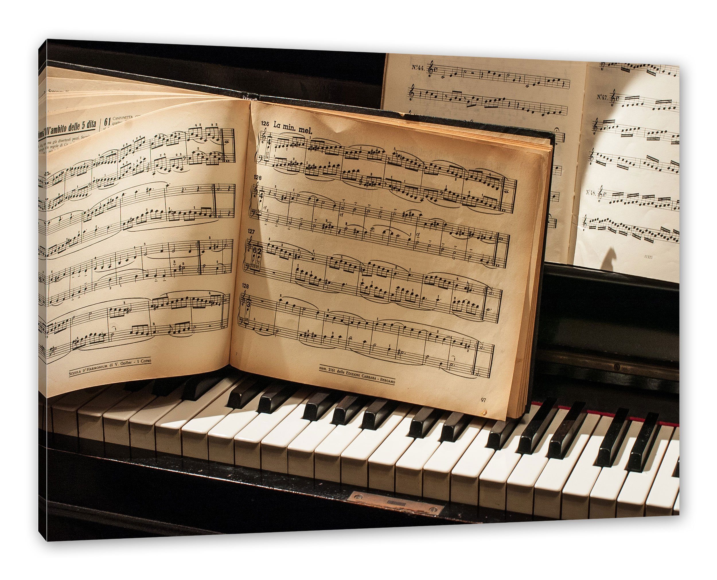 Leinwandbild Klavier Noten Piano