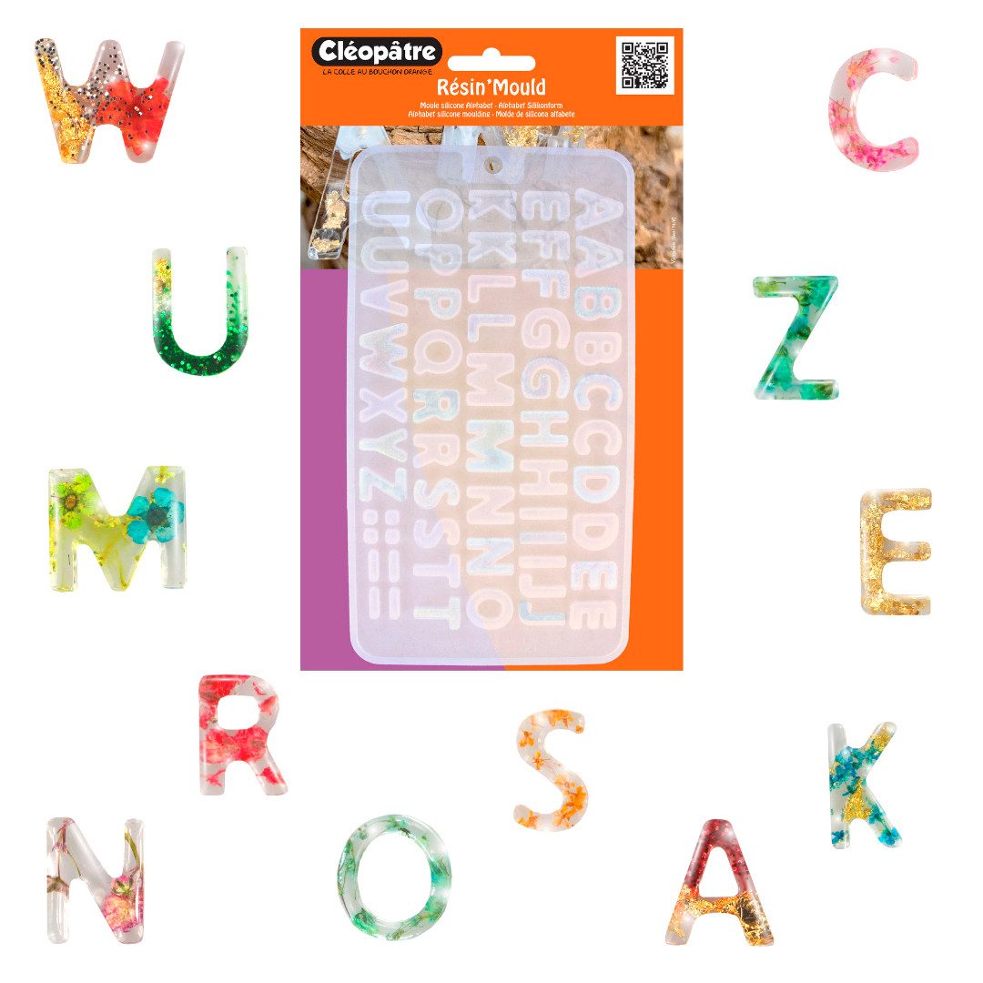 Modellierwerkzeug Silikonform für Gießharz 'Alphabet'