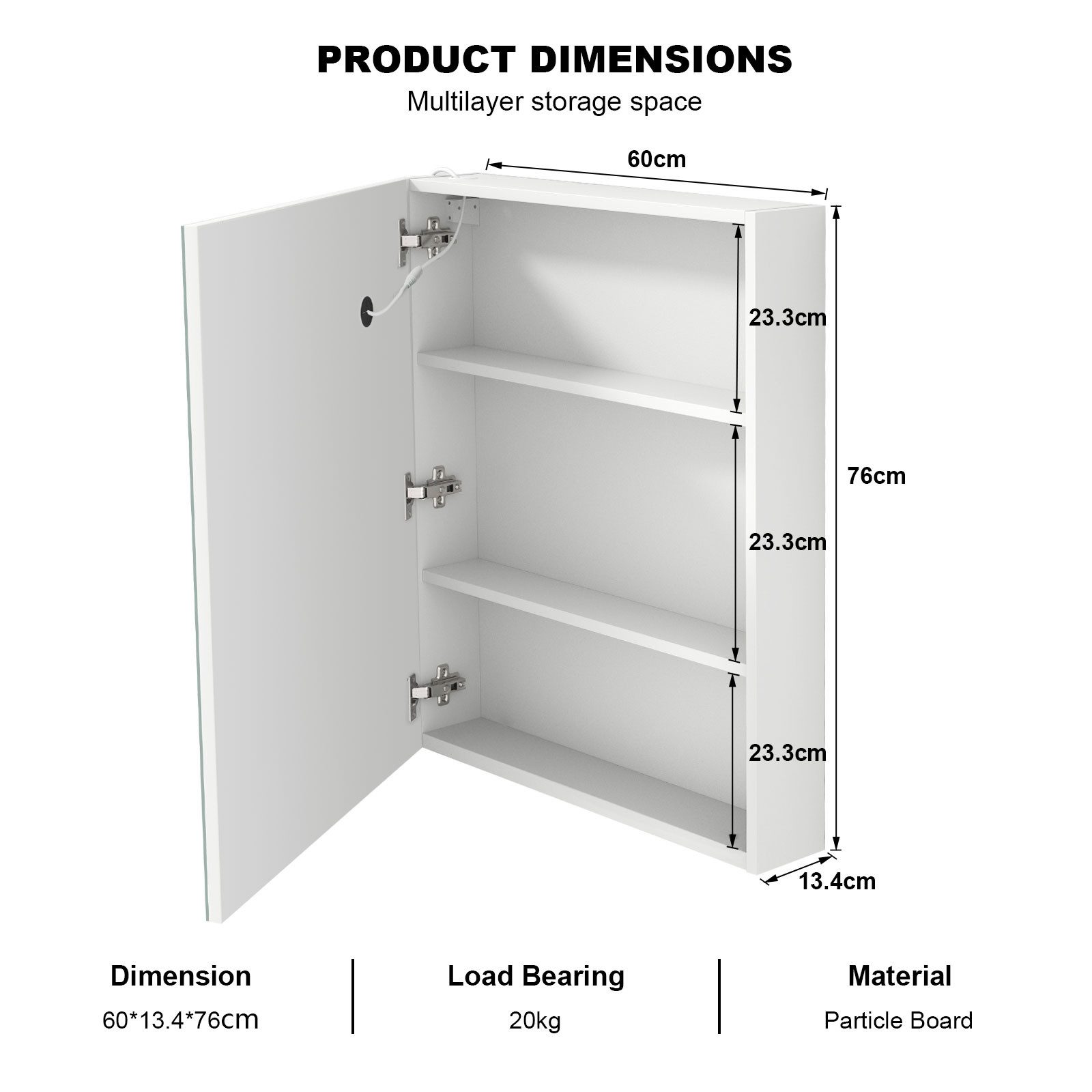 radelldar Badezimmerspiegelschrank Spiegelschrank bad mit beleuchtung, Anti günstig online kaufen
