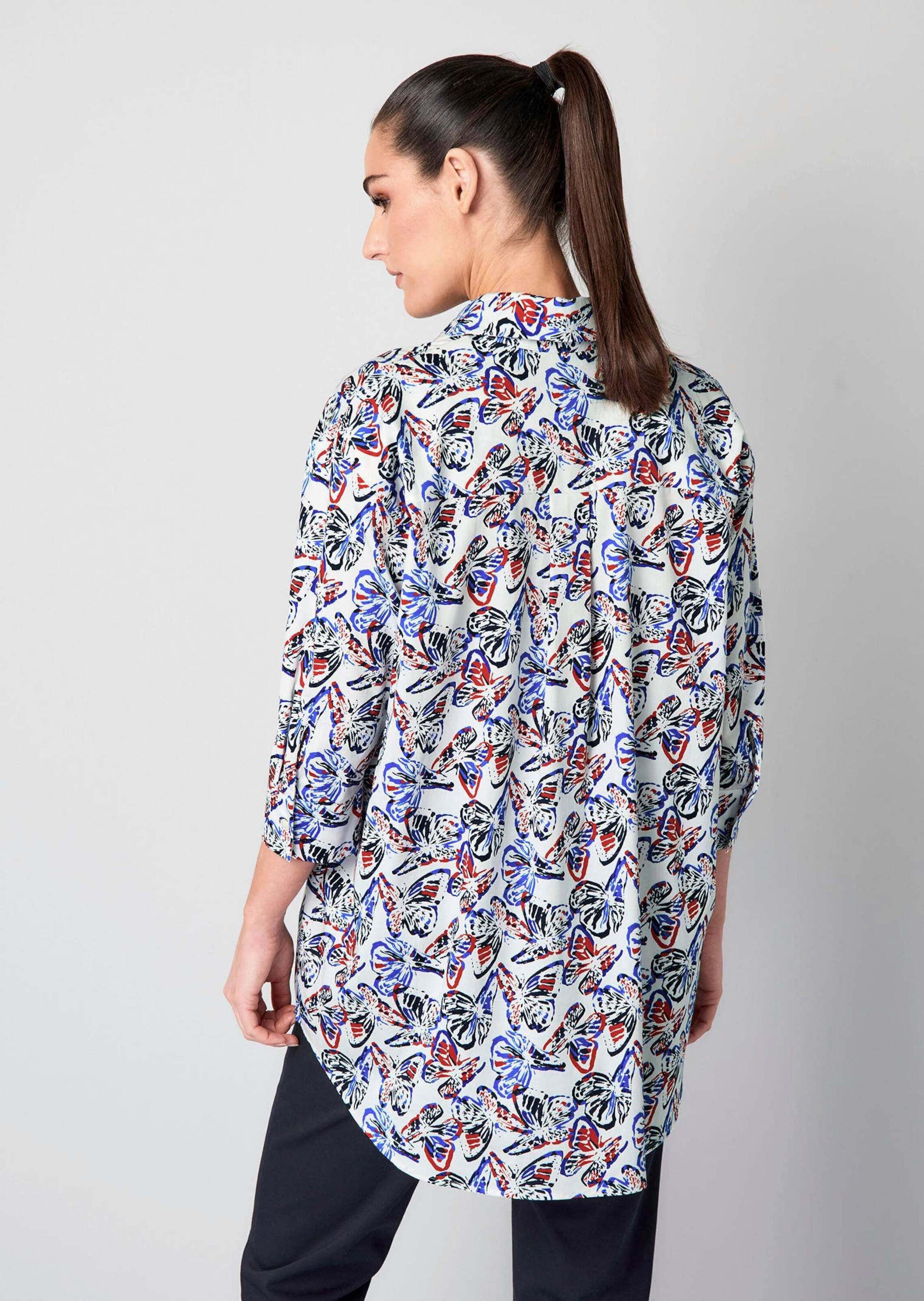 Alba Moda Hemdbluse Hemdbluse mit Alloverdruck