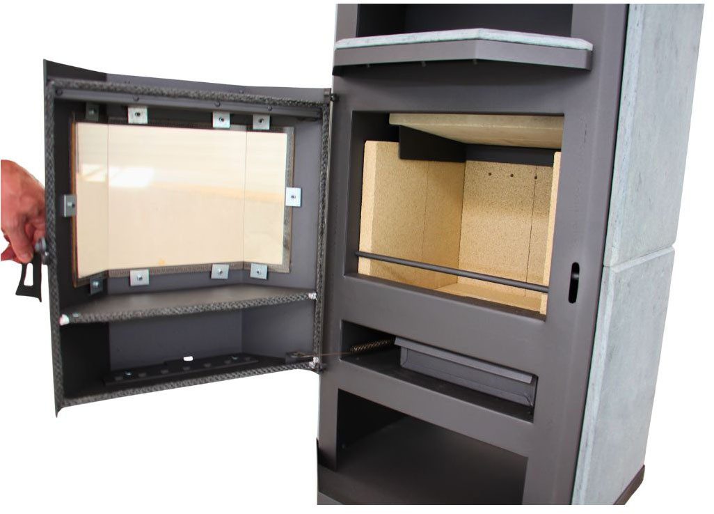 Kaminofen Prismo Vollstein Exklusiv, 6,4 kW, Zeitbrand, Vollstein Verkleidung, Aufstellort in deinem Zuhause