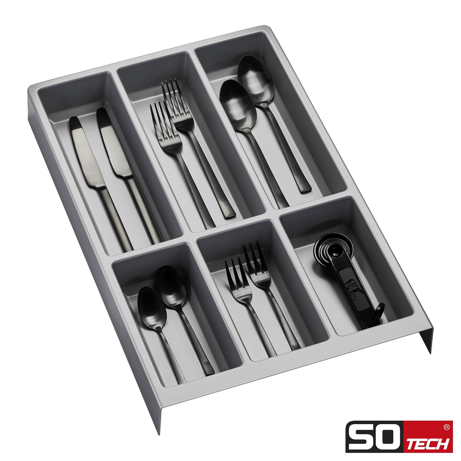 SOTECH Besteckeinsatz SEPARADO Individual Silbergrau Genarbt 300 x 474 x 51 günstig online kaufen