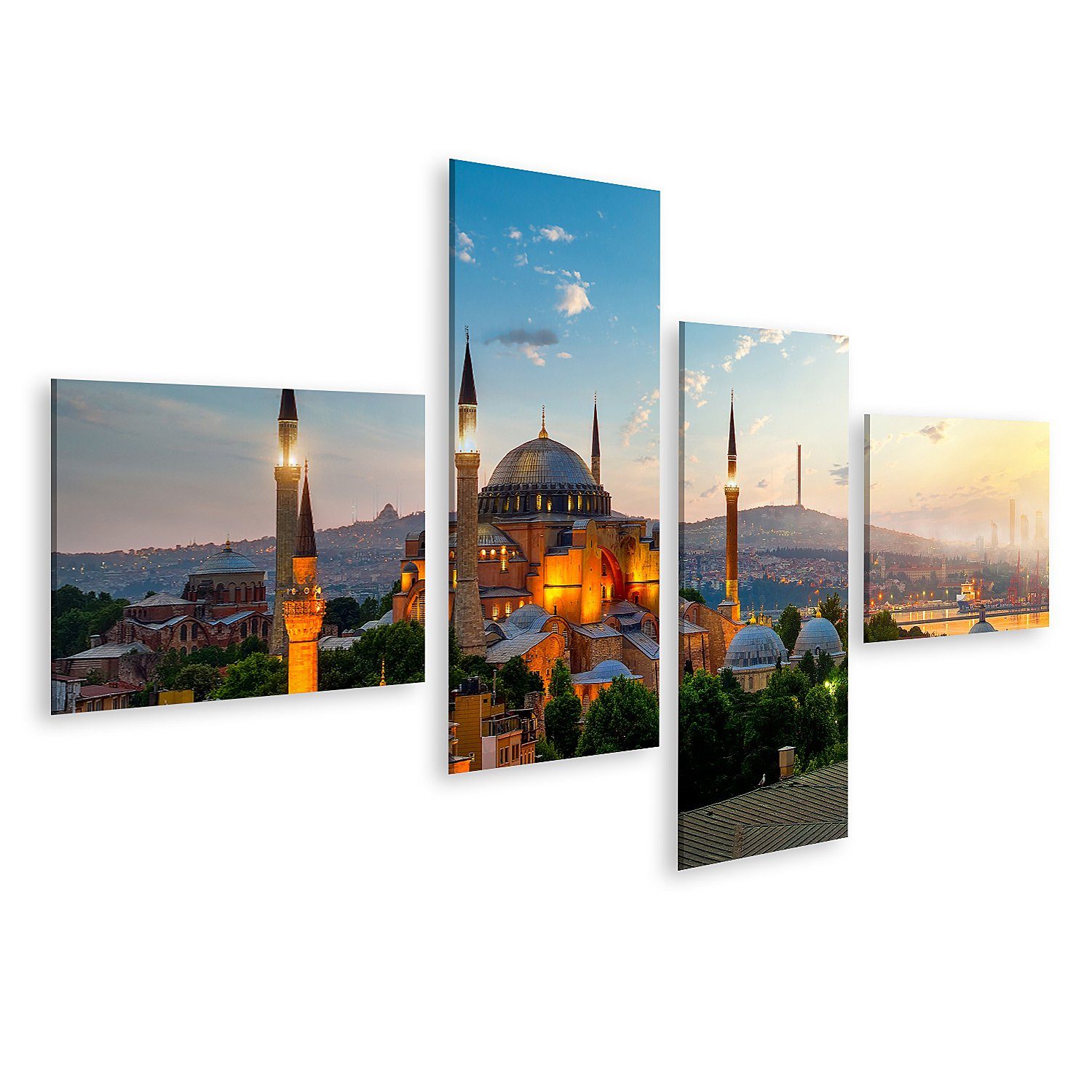 islandburner Leinwandbild Bild auf Leinwand Blick Ayasofya Museum Stadtbild  Istanbul Sonnenaufga