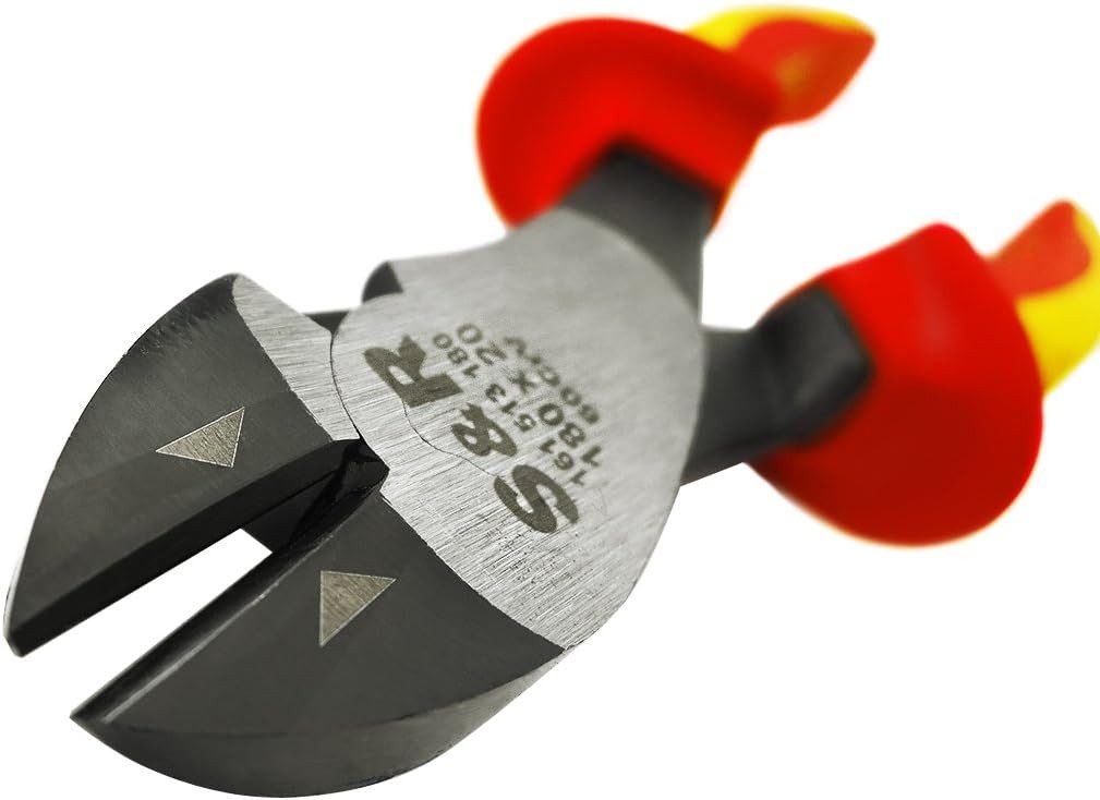 S&R Seitenschneider VDE-Kraft-Seitenschneider 180mm 1000V-geprüft, 1-tlg., aus 60CrV Stahl, HRC 58-65, phosphatiert