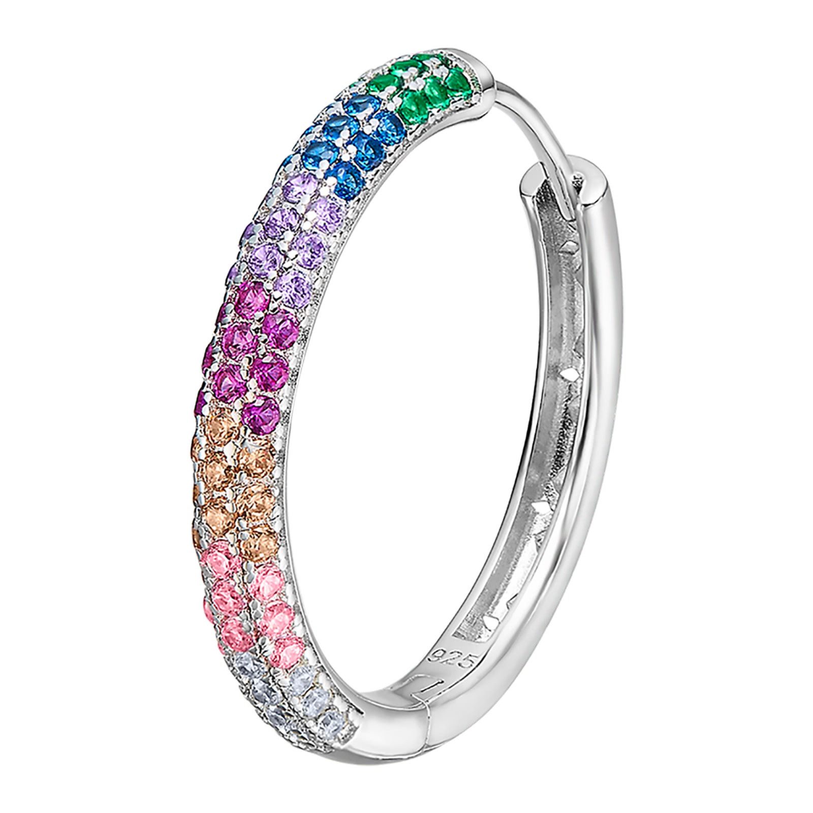 LOTUS SILVER Paar Creolen LOTUS Silver Zirkoniastein 925 Silber (Creolen), günstig online kaufen