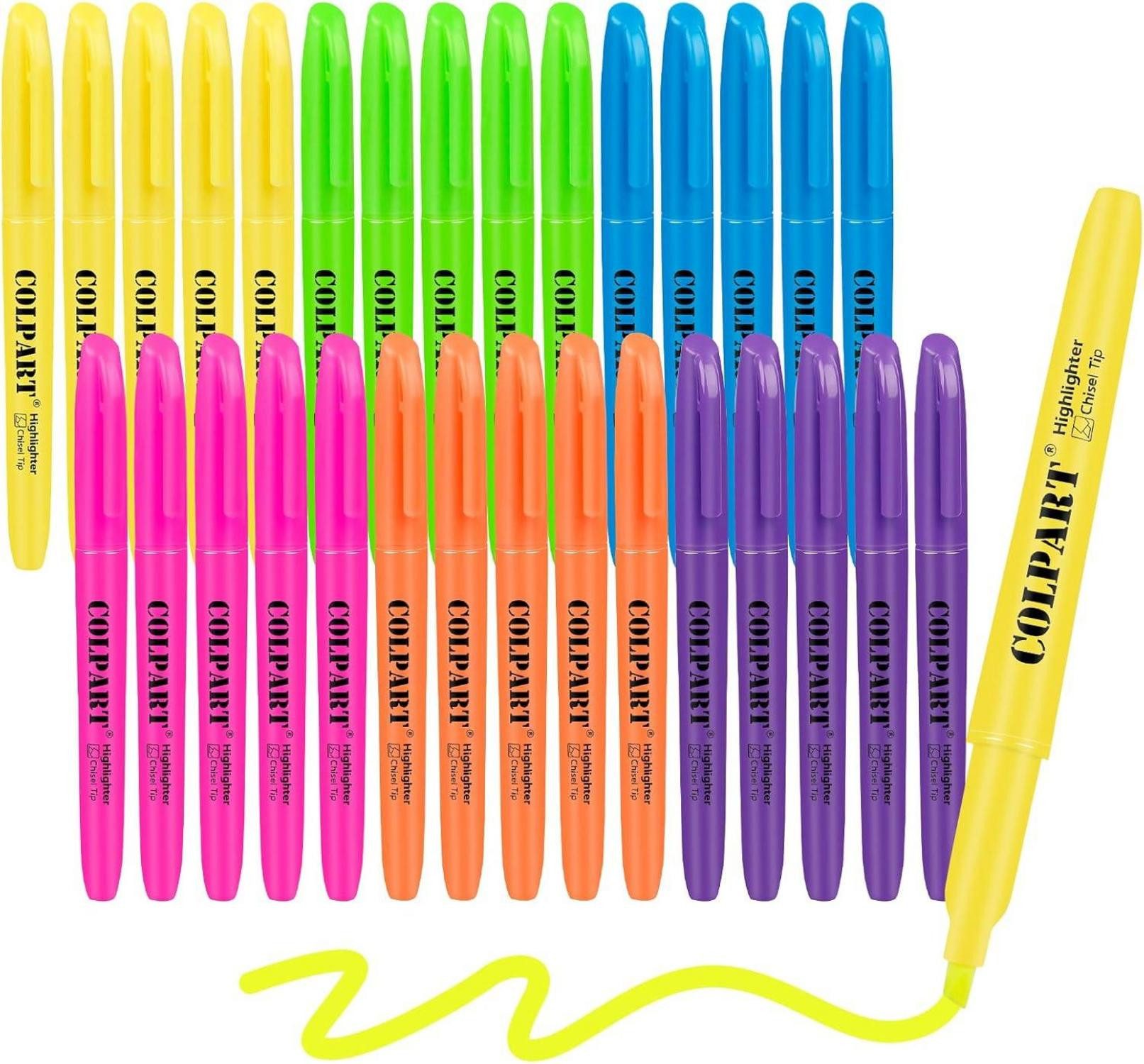 Marker Textmarker Set 30PCS-6Bright Assorted Farben Chisel Tip Marker Pens
