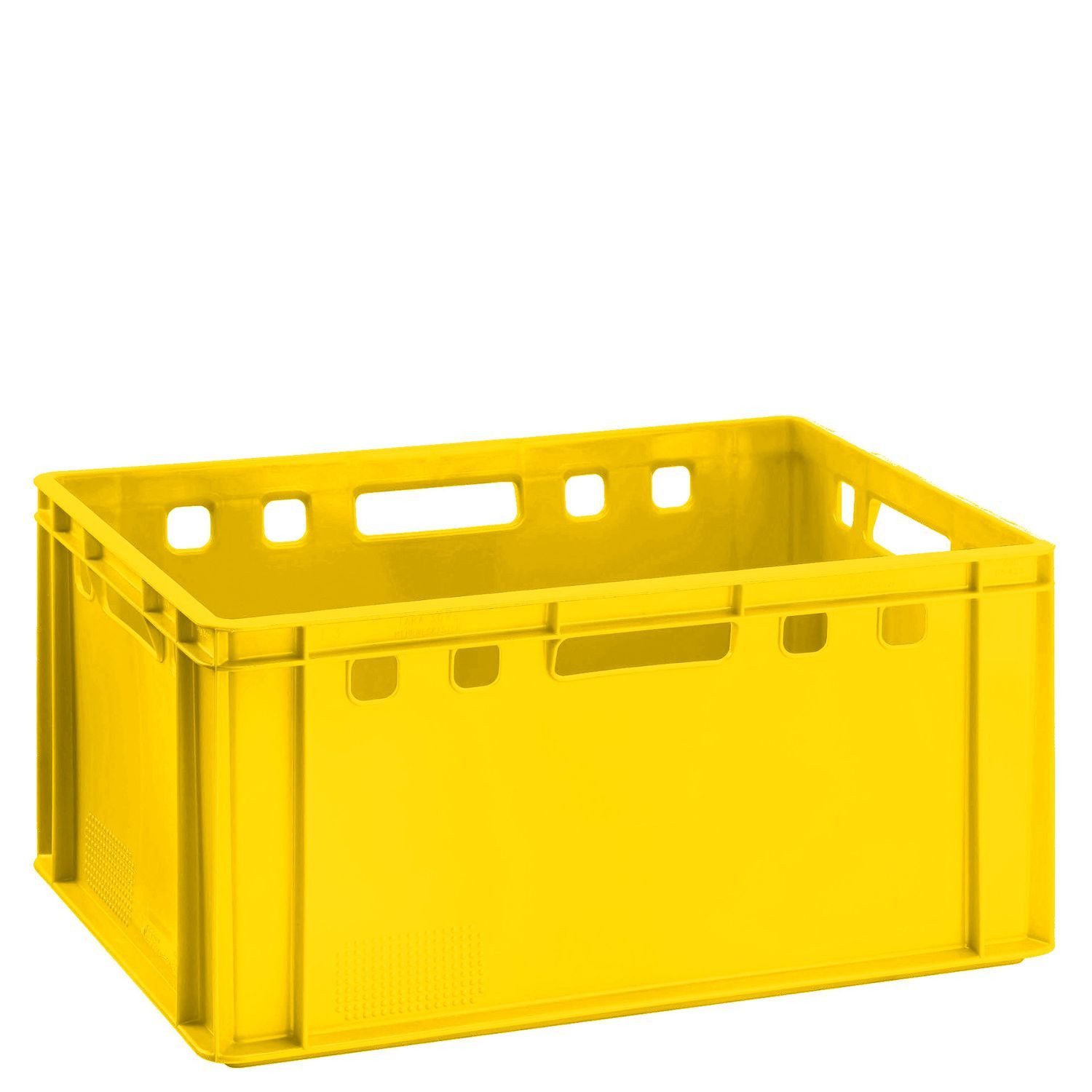 BURI Transportbehälter Fleischkiste E3 gelb Lagerkiste Eurobox lebensmittelecht stapelbar, (1-St)