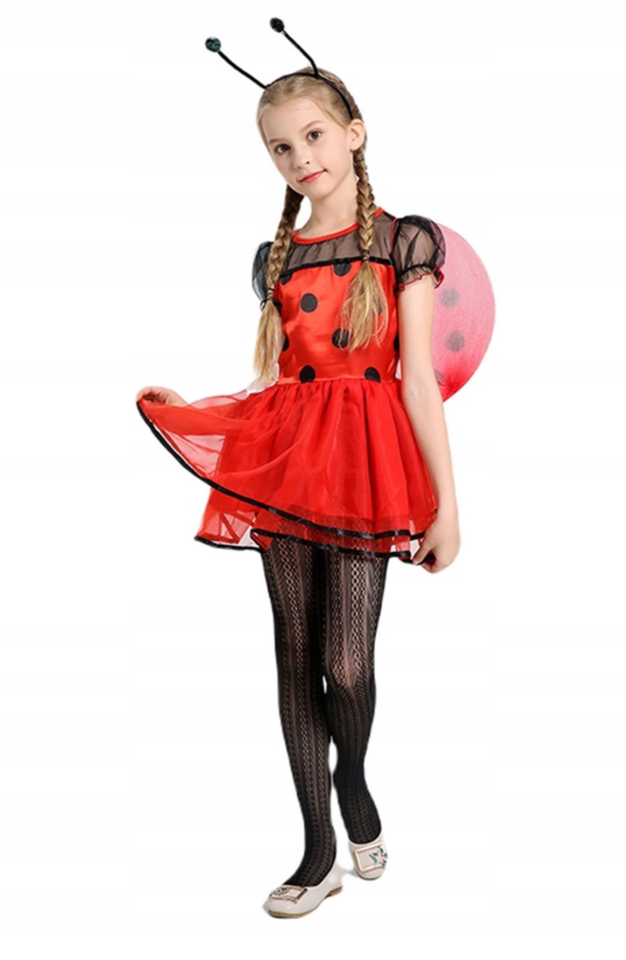 4BABY Kostüm Tolles Marienkäferkostüm für Kinder 122-134, für den Faschingsball!