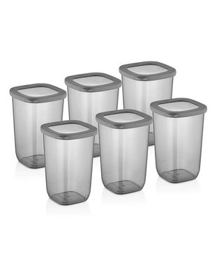 Bems Home Vorratsdose Aufbewahrungsbehälter 18er Set Grau, BPA Freies Kunststoff, (Spar Set, 18-tlg)