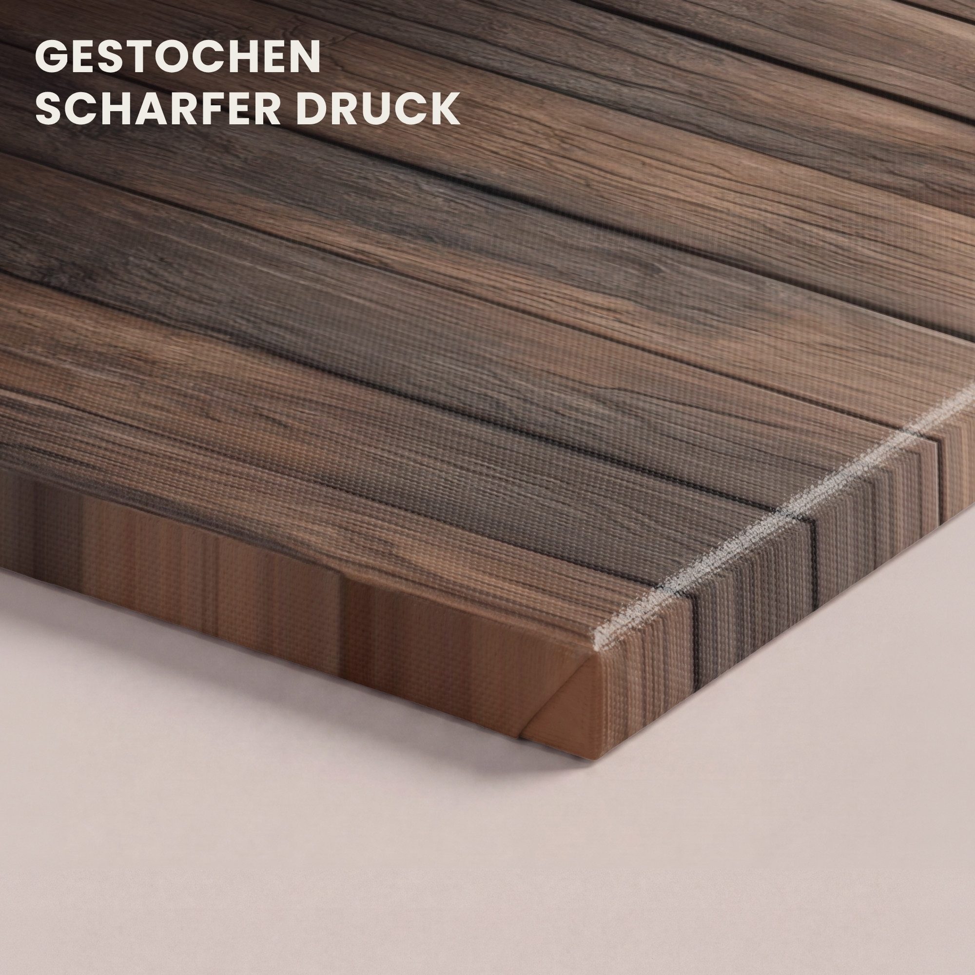 OneMillionCanvasses® Leinwandbild Panorama Holzdielenmuster - Wärme - Natürlich, Fotodruck (1 St), Wandbild, Deko Schlafzimmer Wohnzimmer Flur 40x20 cm – Bild 3 von 5