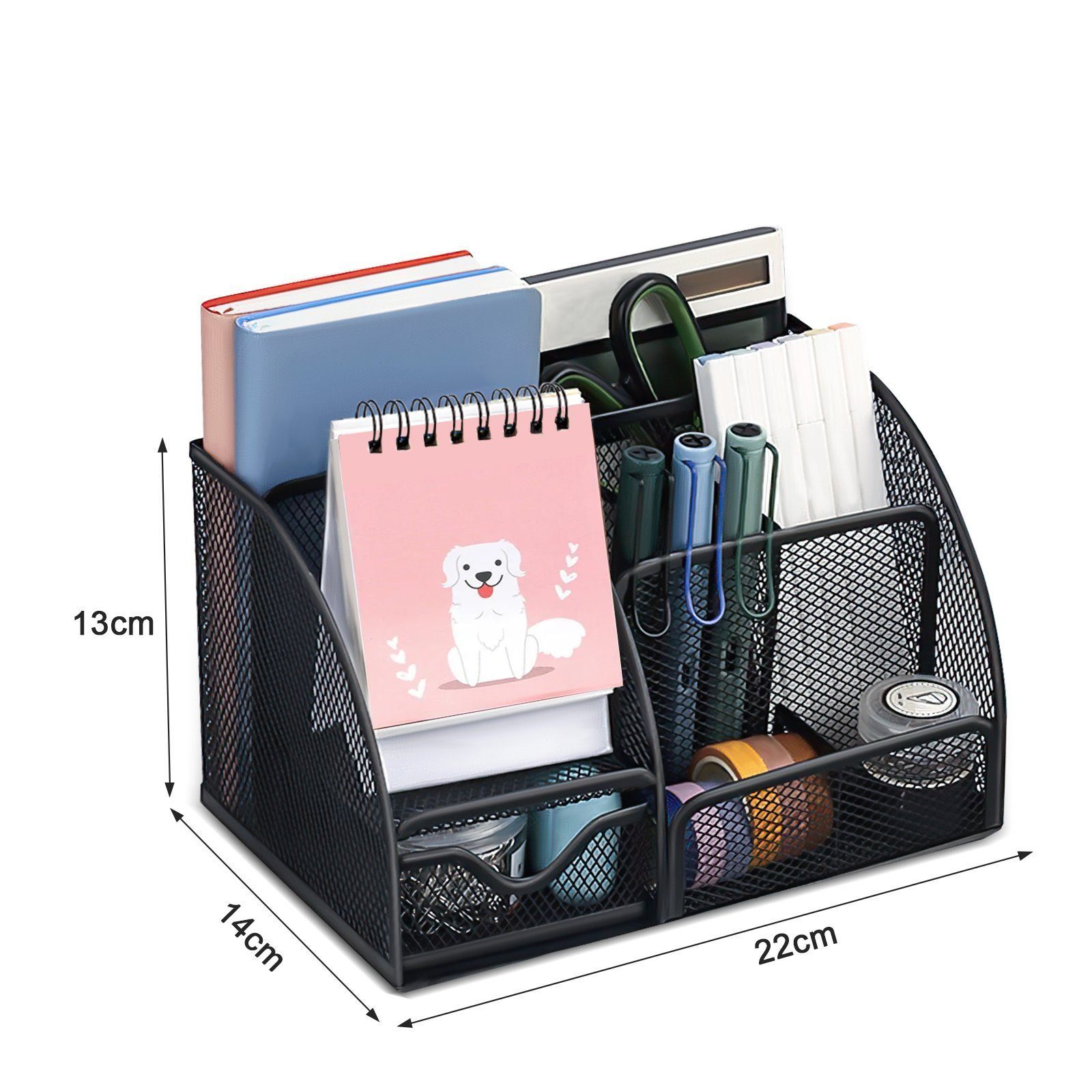 Fine Life Pro Organizer Schreibtischorganizer mit Stifthaltern (1 St), Schwarz