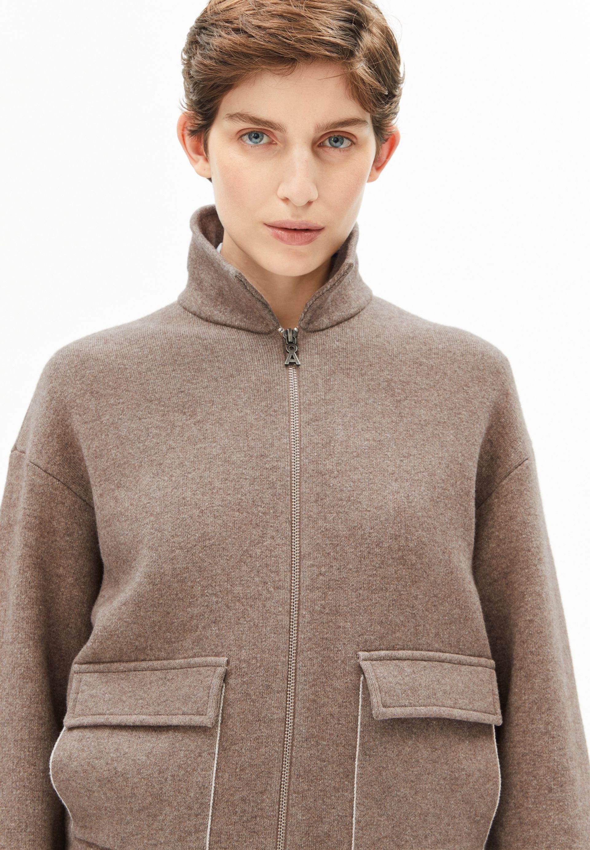 Armedangels Cardigan SHORT KNIT Strickjacke aus Bio-Woll Mix (Polokragen, Relaxed Fit)