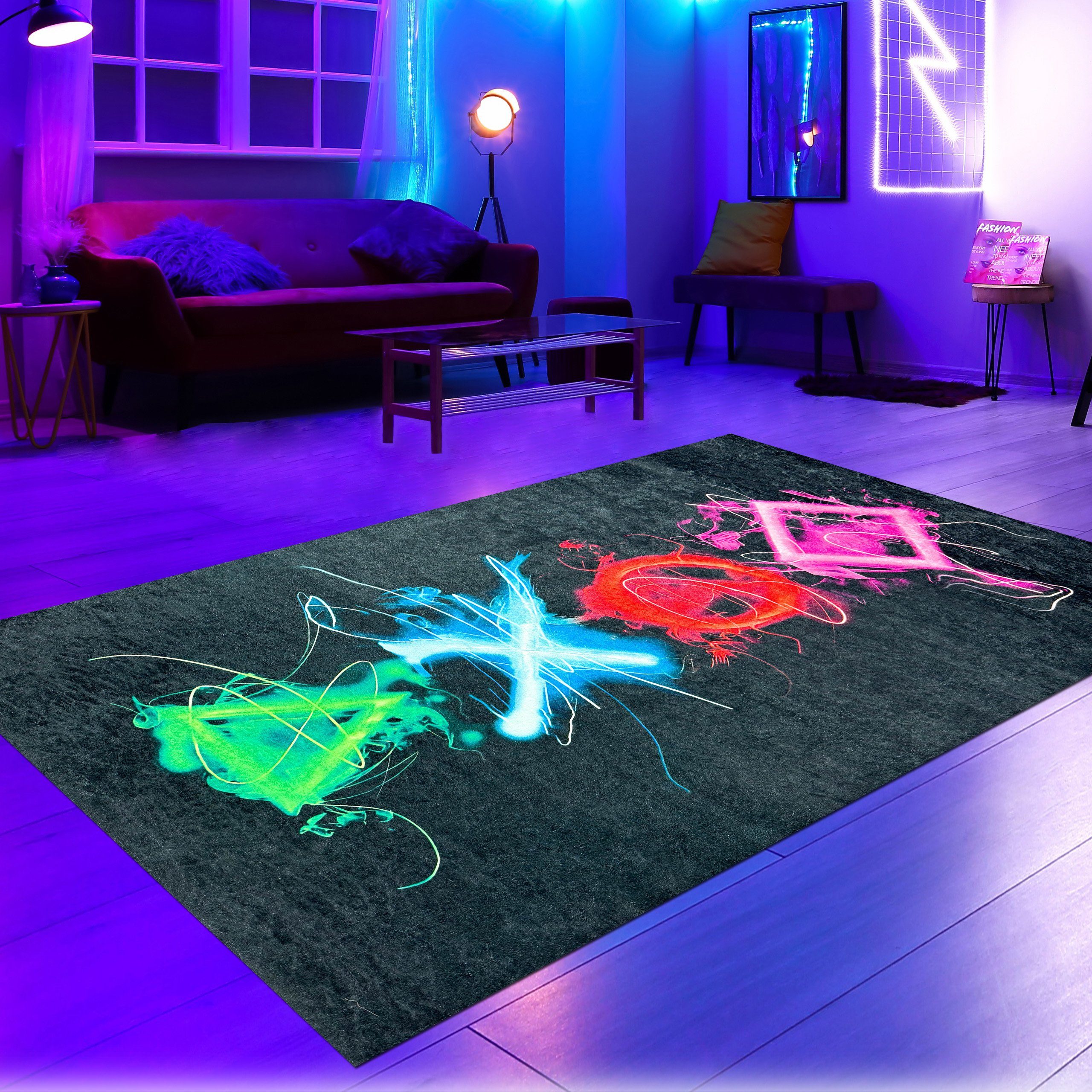 Carpetia Designteppich Gaming Teppich, rechteckig, Höhe: 5 mm, mit grafisch günstig online kaufen