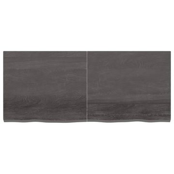furnicato Tischplatte Dunkelbraun 140x60x(2-4)cm Massivholz Eiche