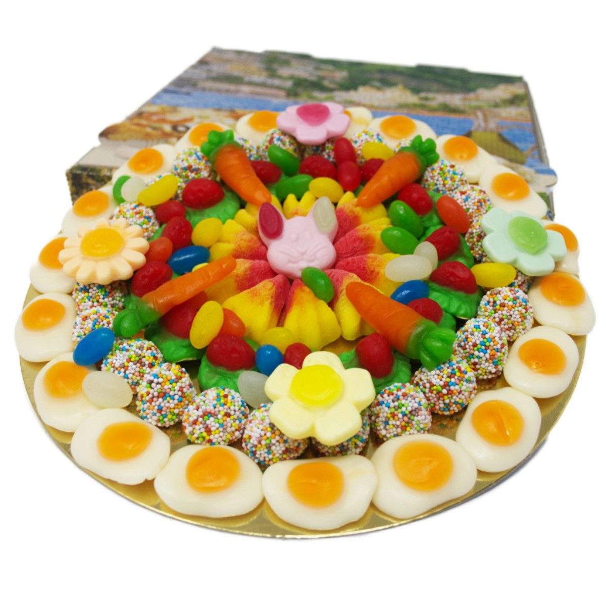 Fruchtgummi Bären & Co. Süßigkeit, Fruchtgummi Pizza Ostern eine bunte Geschenkidee im Pizzakarton 450g