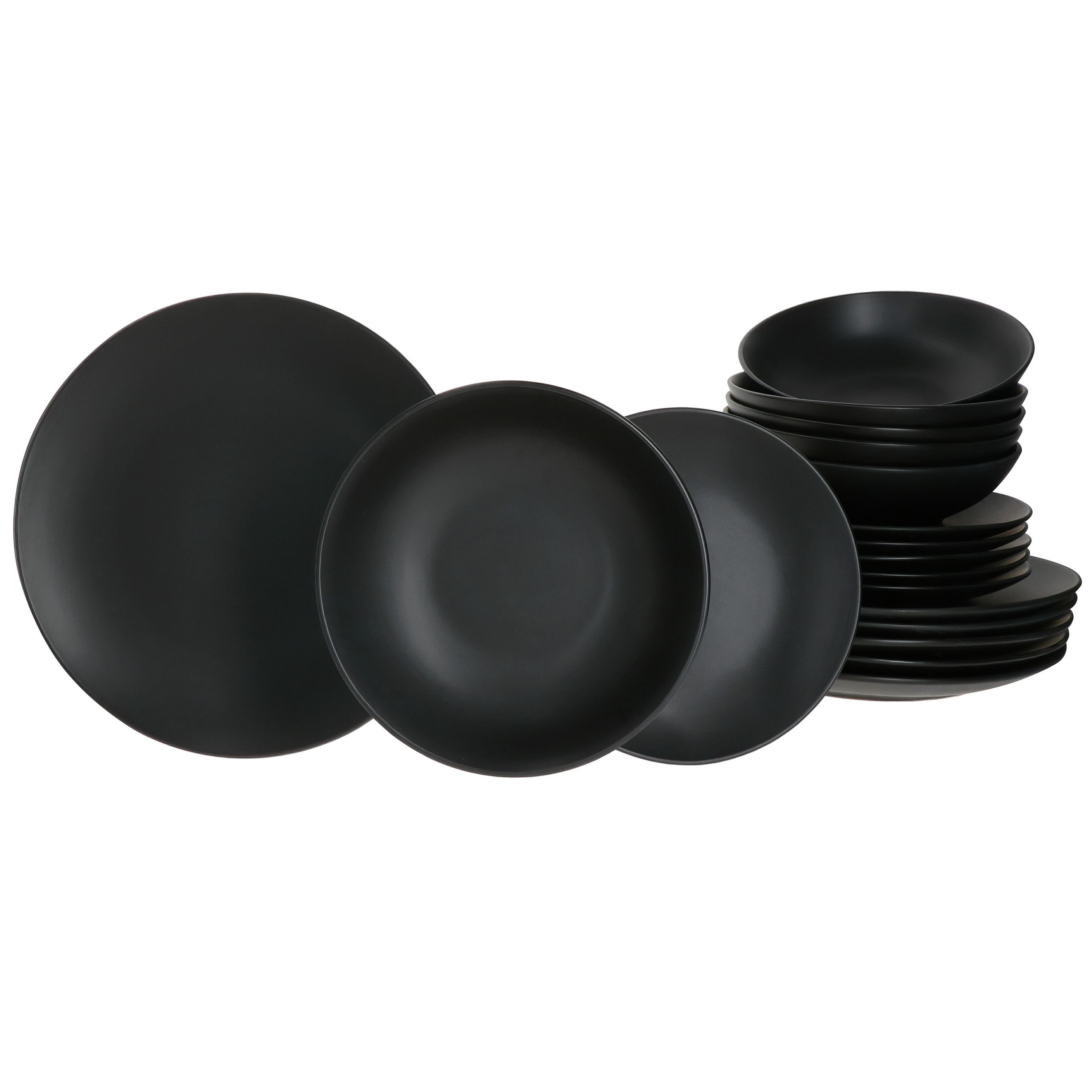 MamboCat Teller-Set Mambocat 18-tlg. Tellerset Londen Lampart Nero