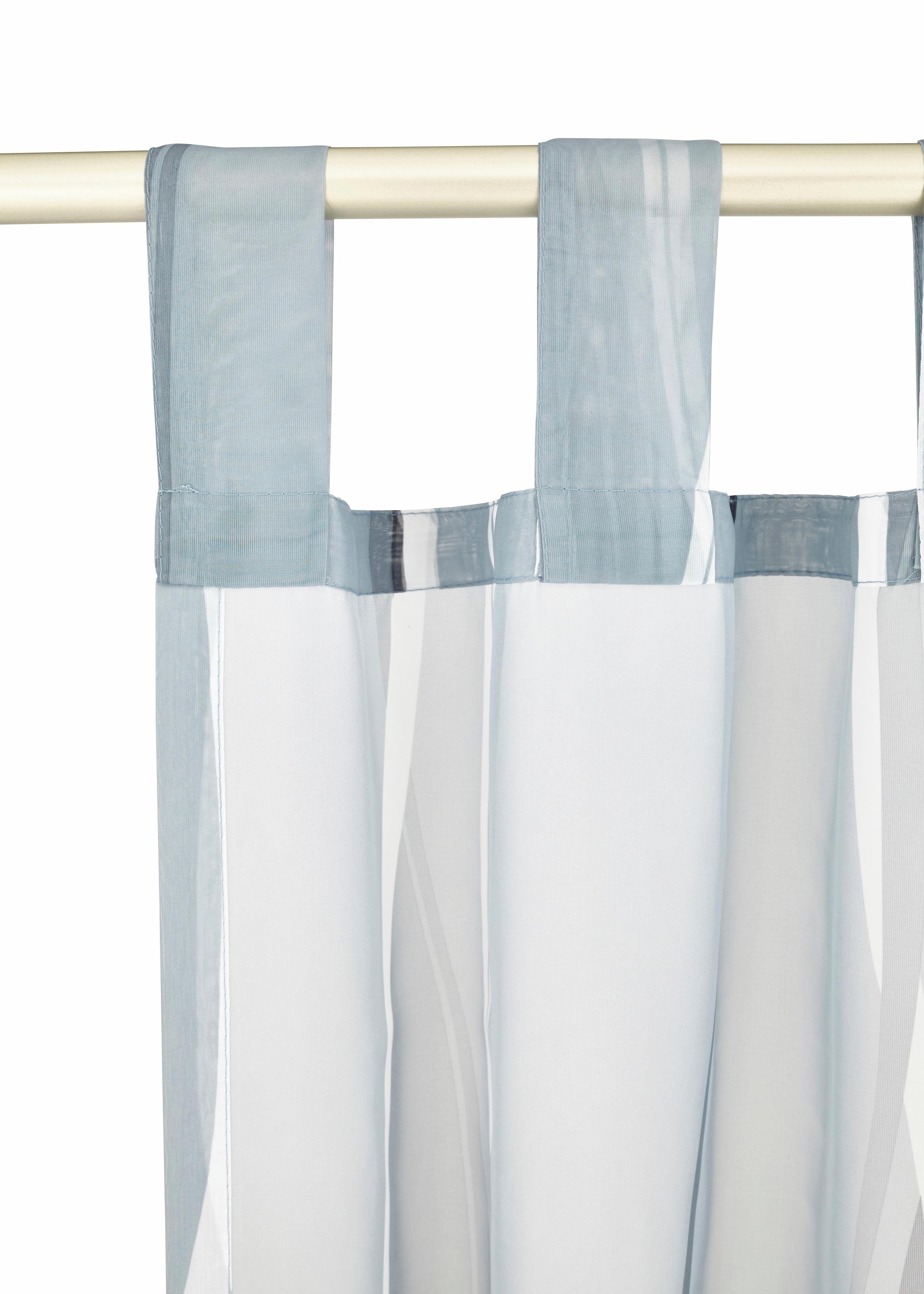 OTTO home Gardine Dimona (2 St), Schlaufen, transparent, Voile, 2er-Set, Voile, Polyester, Wellen