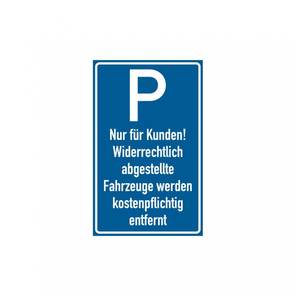 Parkplatzkennzeichen, Kunststoff: P / Nur für Lieferanten
