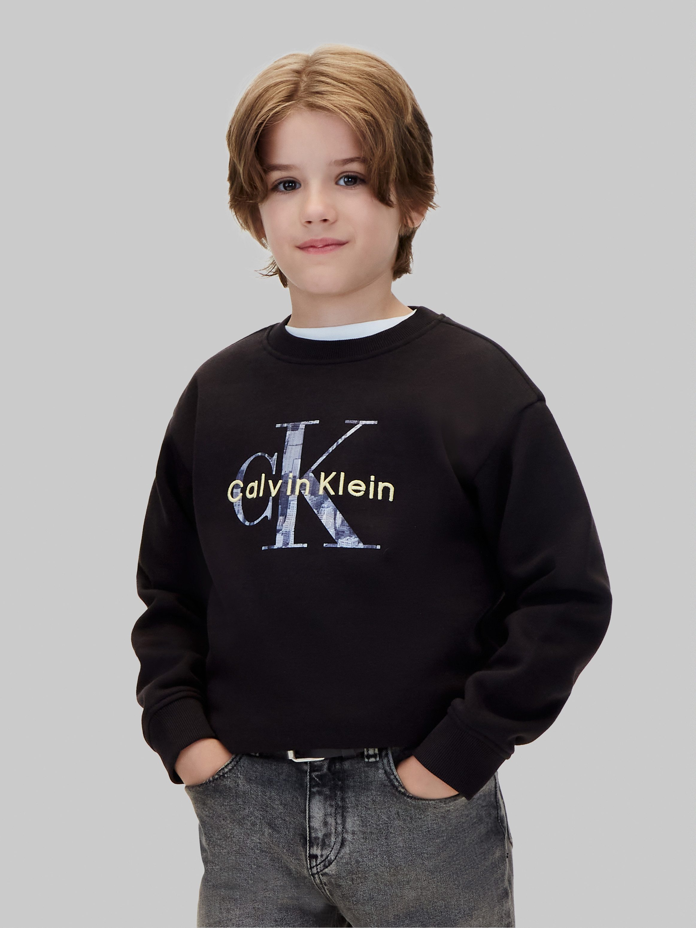 Calvin Klein Sweatshirt FILLED MONOLOGO CN SWEATSHIRT Regular fit mit Rundhalsausschnitt, Logoschriftzug