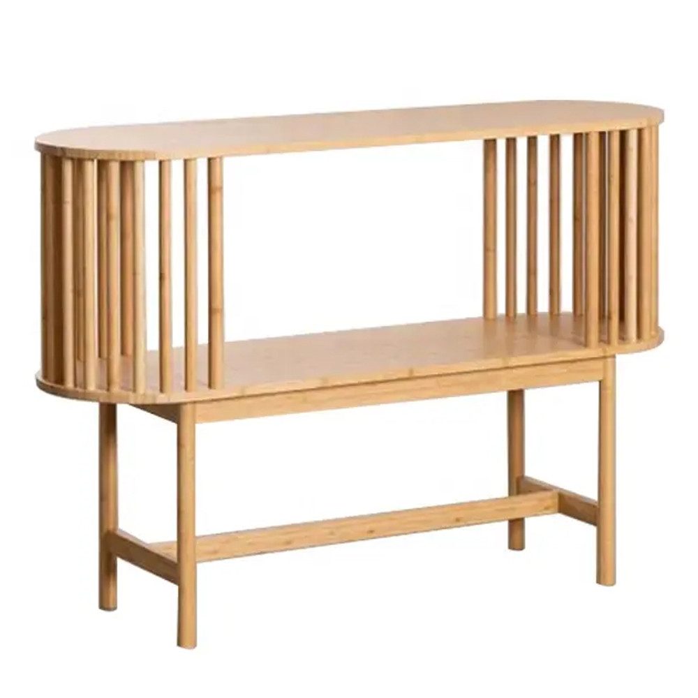 Divit Regal Konsolentisch Kommode Konsole mit 2 Ablagen Bambus SR90