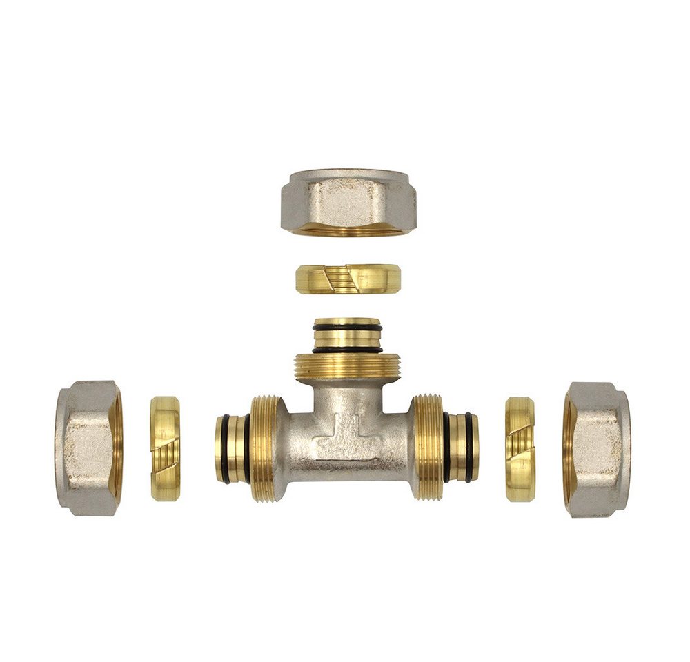 Thumbnail - PipeTec Deutschland Gewindefitting Klemmring Schraubfitting T-Stück 26x3 mm Mehrschichtverbundrohr