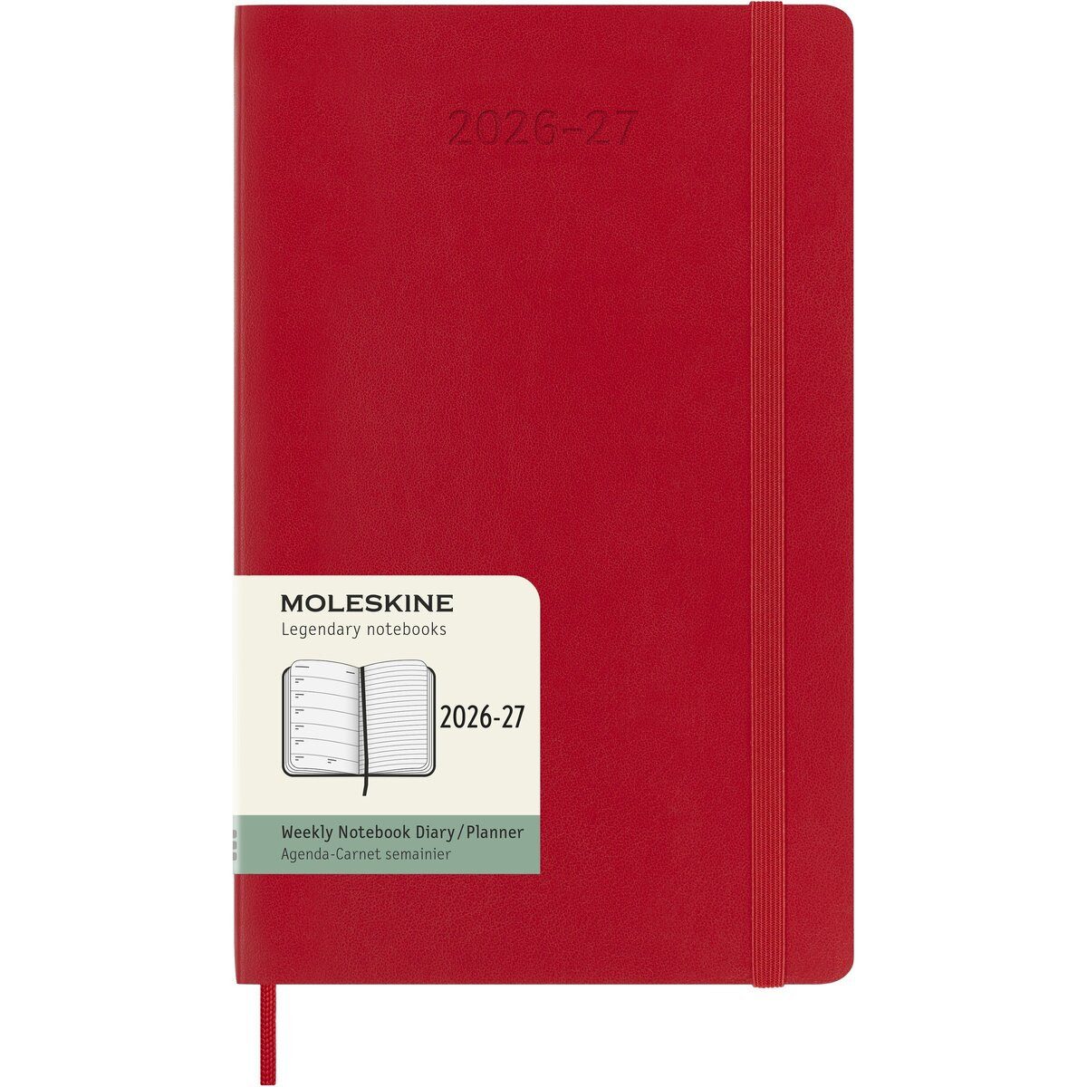 MOLESKINE Buchkalender Wochenkalender 18 Monate Large A5 1 Woche/Seiten horizontal weicher Ei